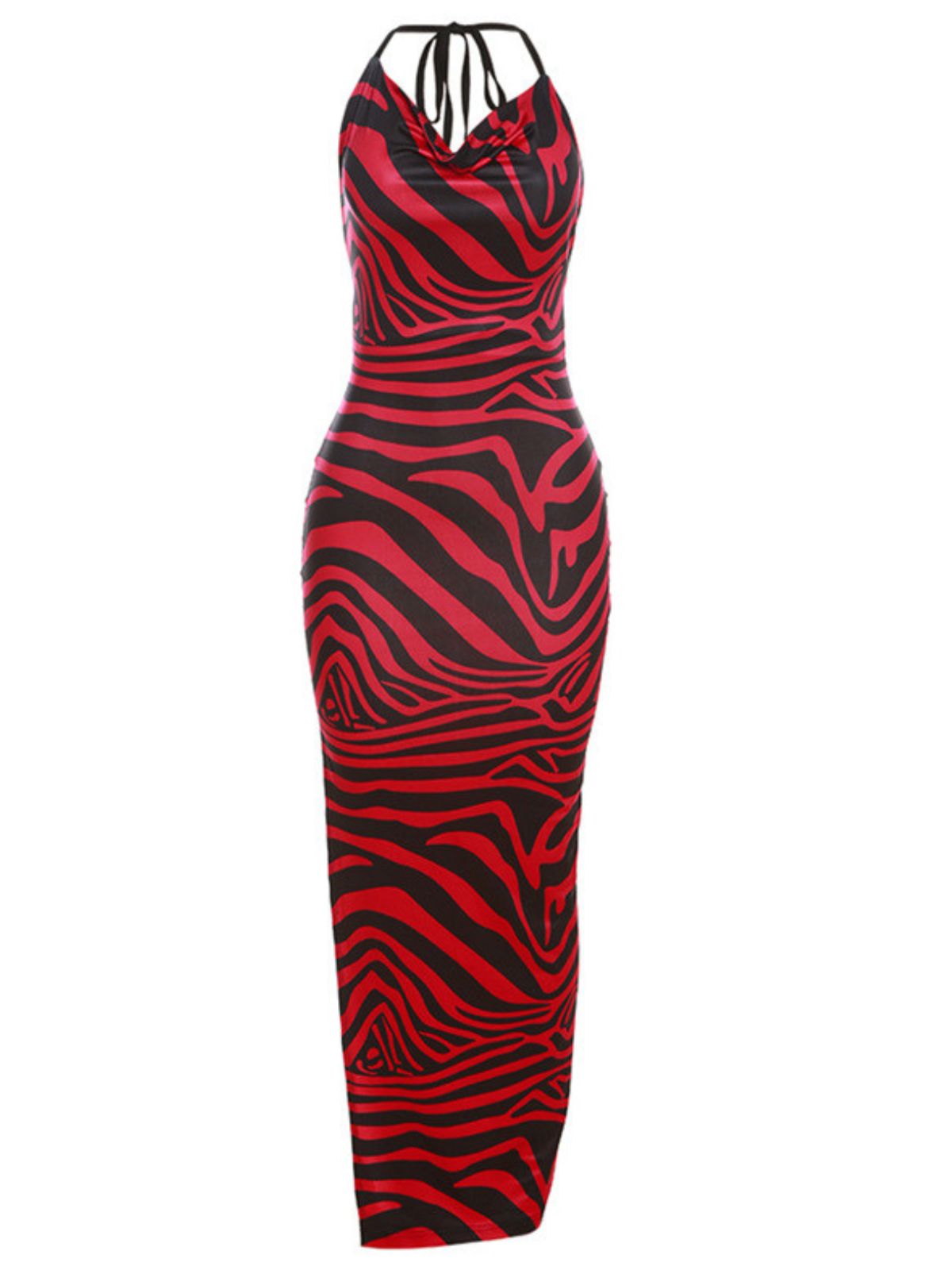 Niko Stripe Backless Maxi Dress