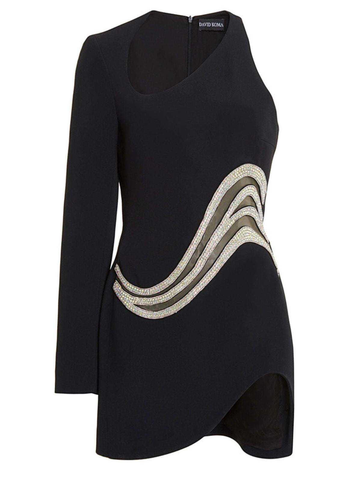 Lathan One Shoulder Bandage Dress In Black