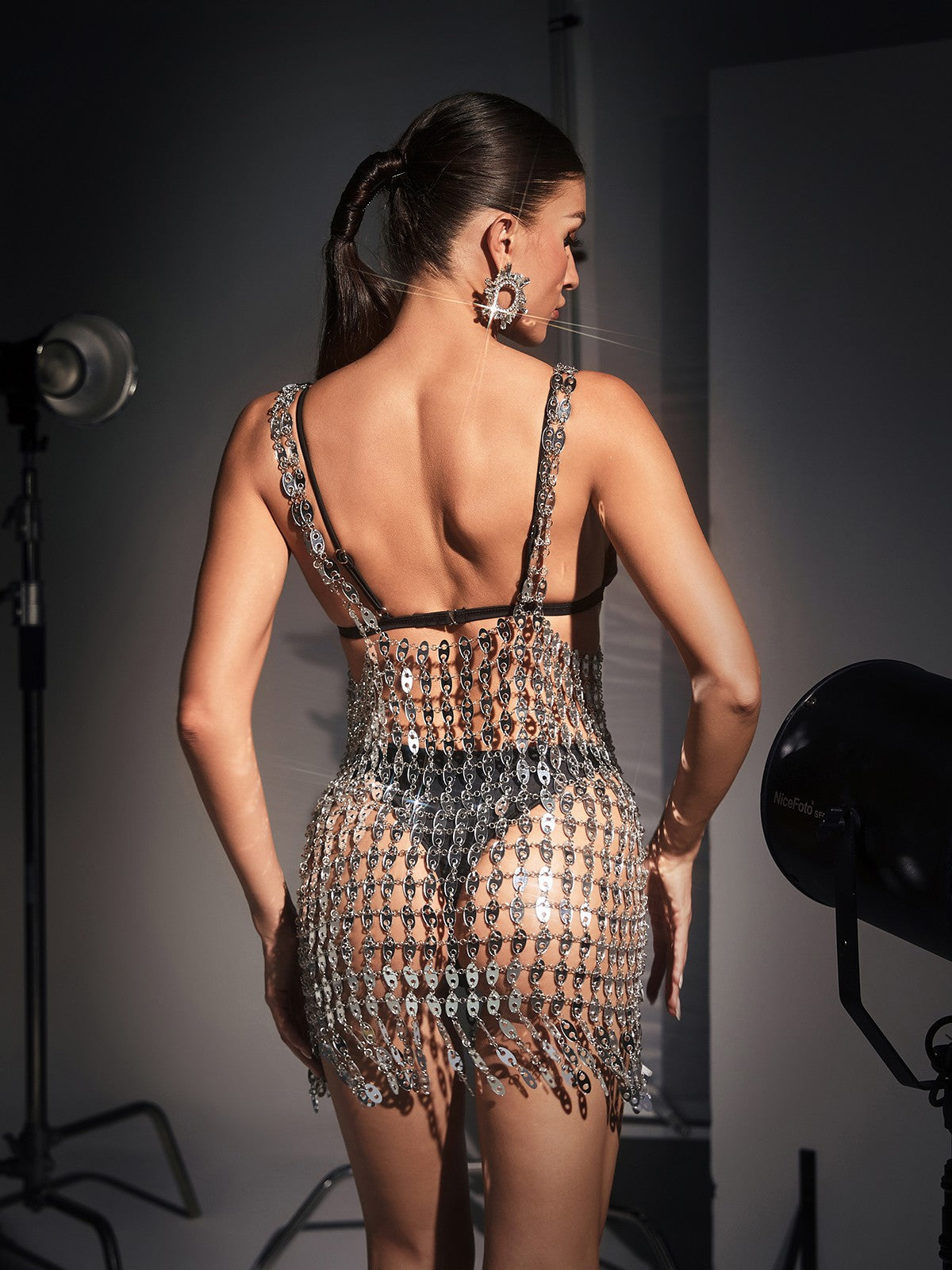 Dale Metal Buckle Body Chain Dress