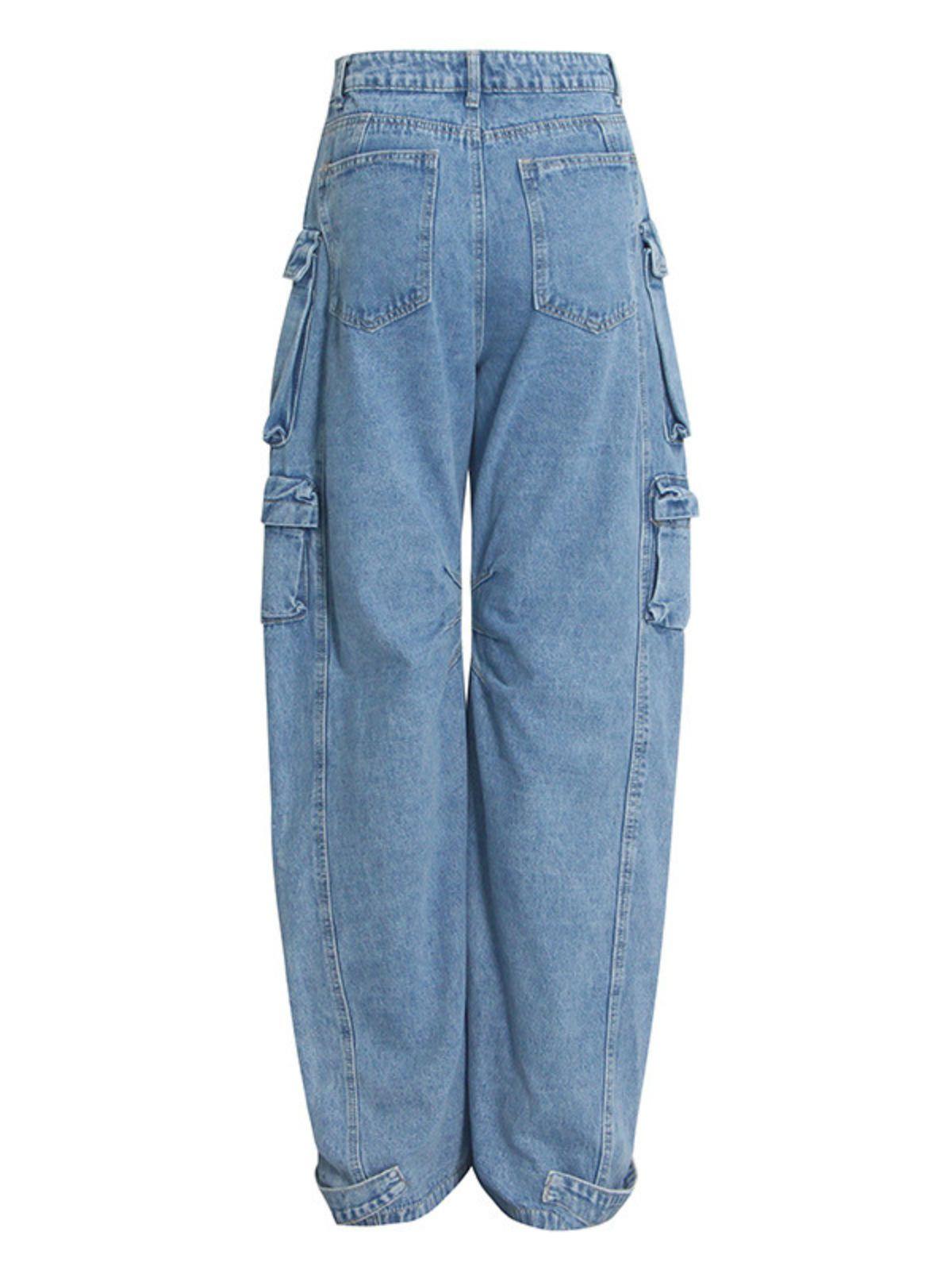 Giulia Denim Pants In Blue - Mew Mews Fashion