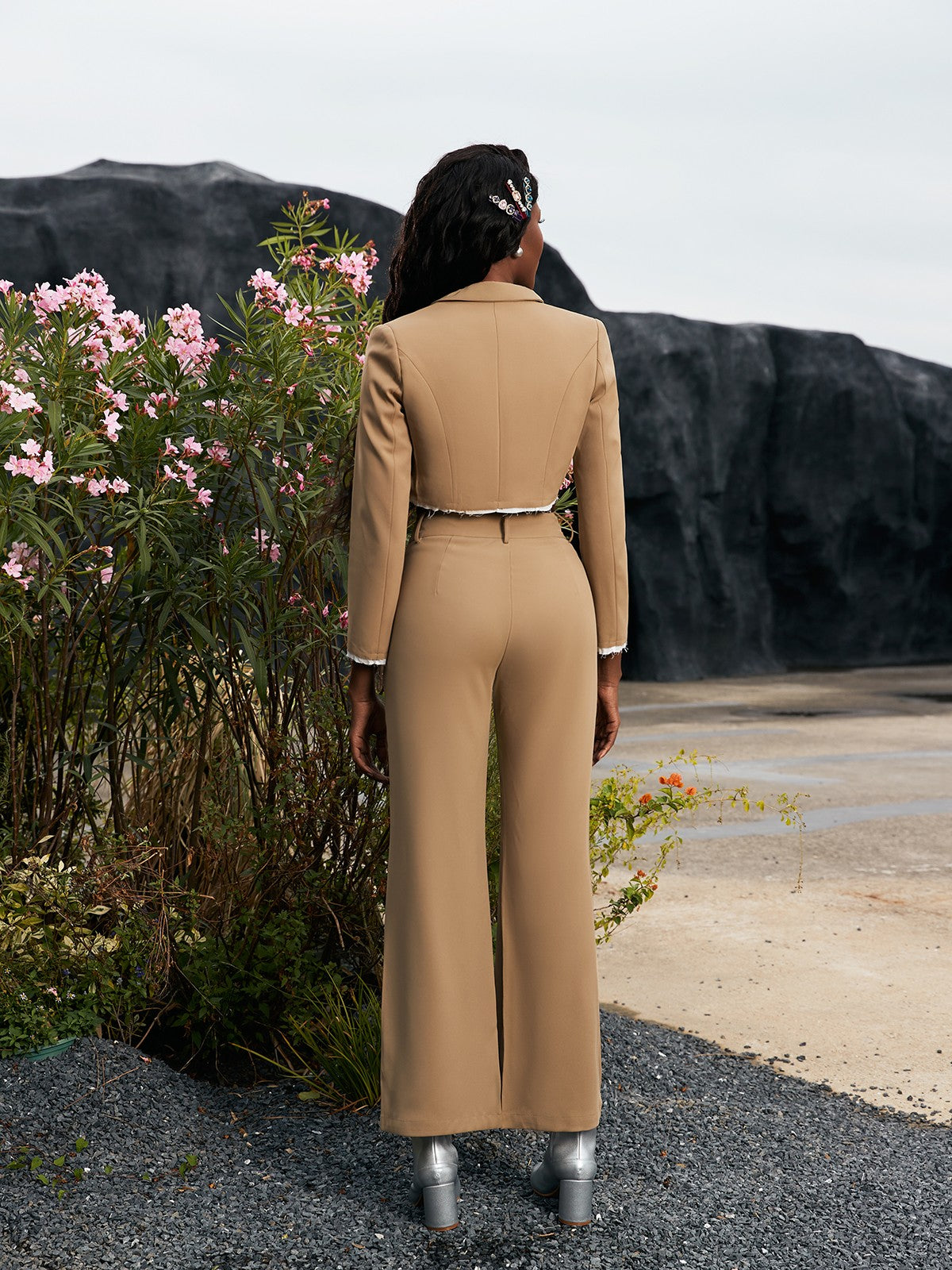 Helena Blazer Set In Khaki