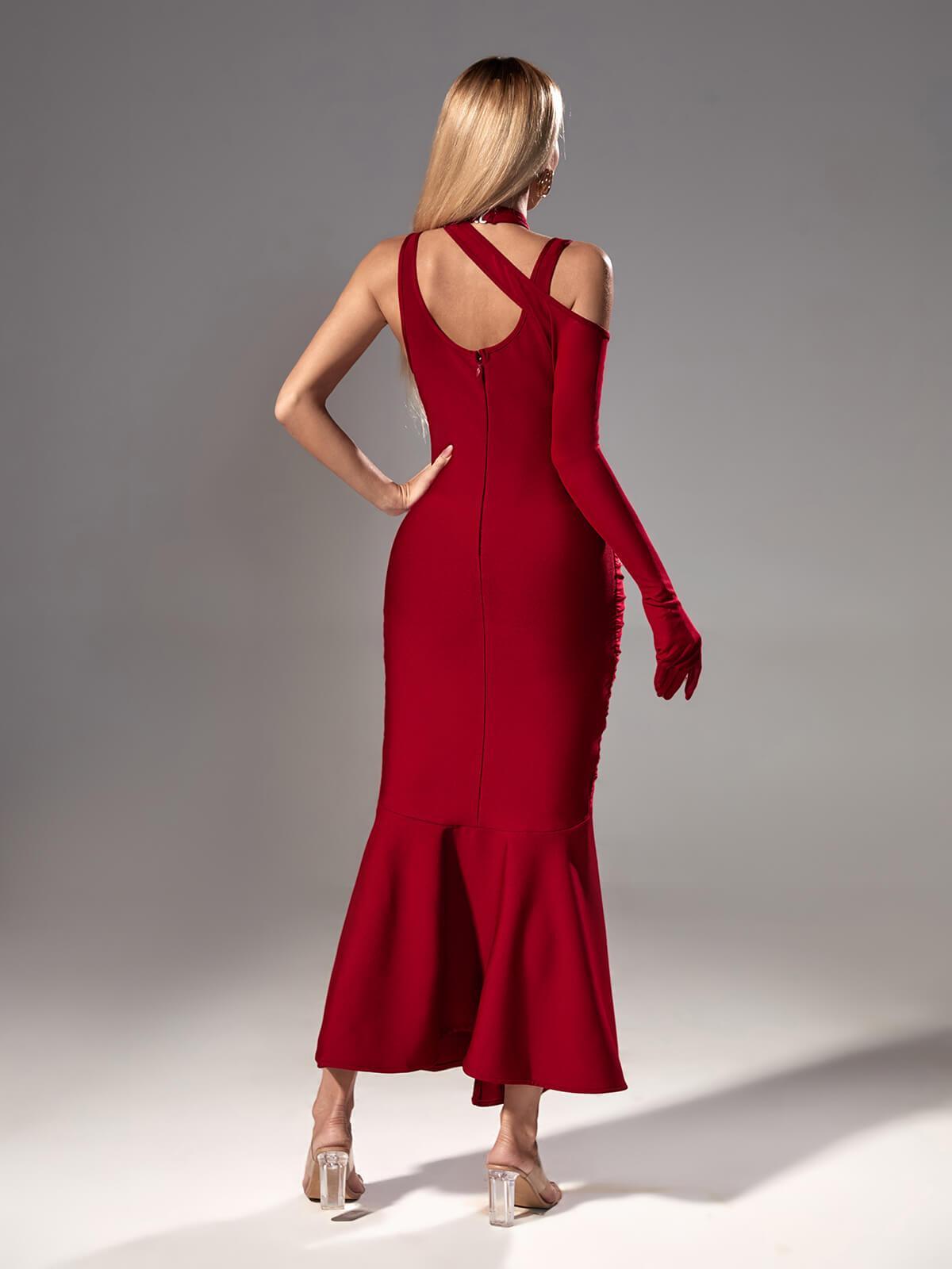 Kirby One Shoulder Cutout Bandage Dress - Mew Mews Fashion
