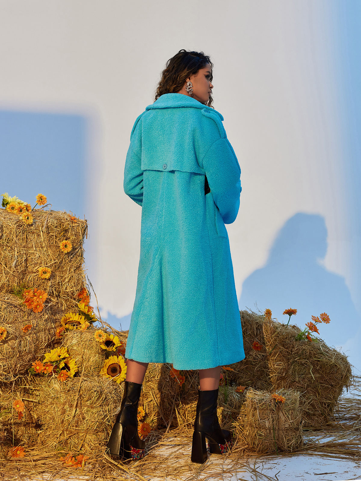 Loki Cutout Faux Fur Lapel Coat