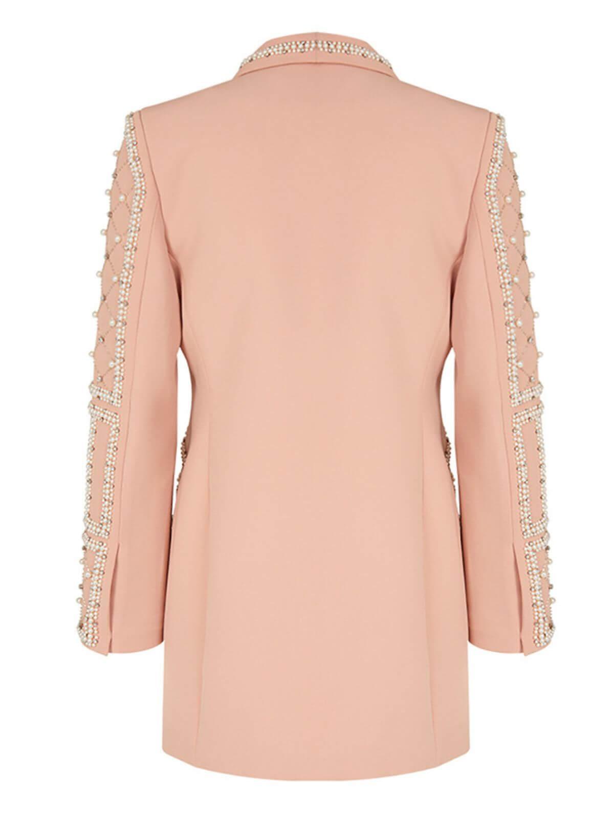 Minahil Pearl Embellished Blazer - Mew Mews Fashion