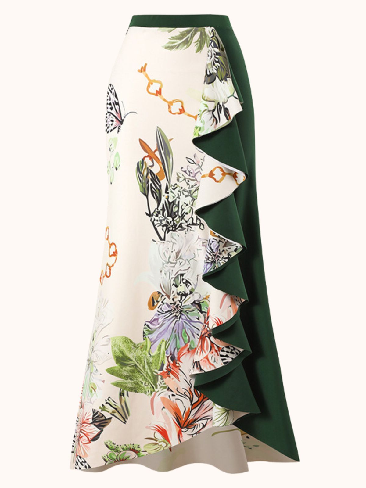 Nadine Printed Swimwear Two Piece Set In Green