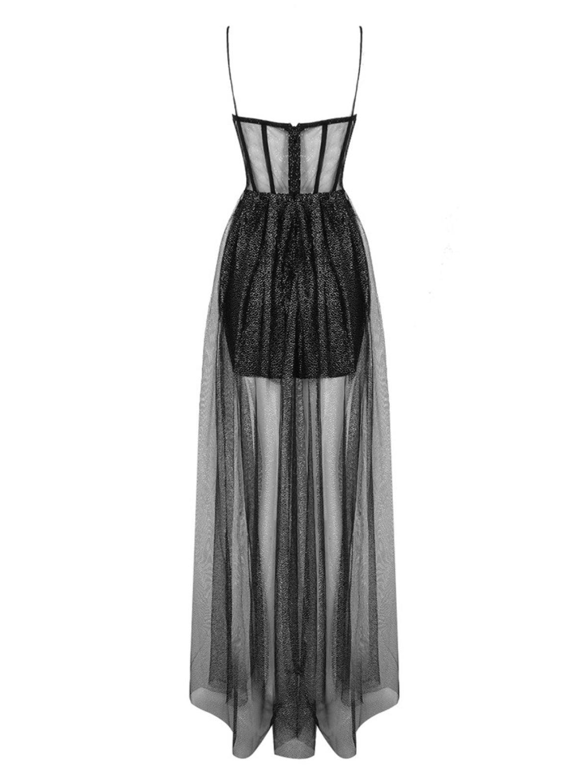 Nayana Spaghetti Sparkle Maxi Dress - Mew Mews Fashion