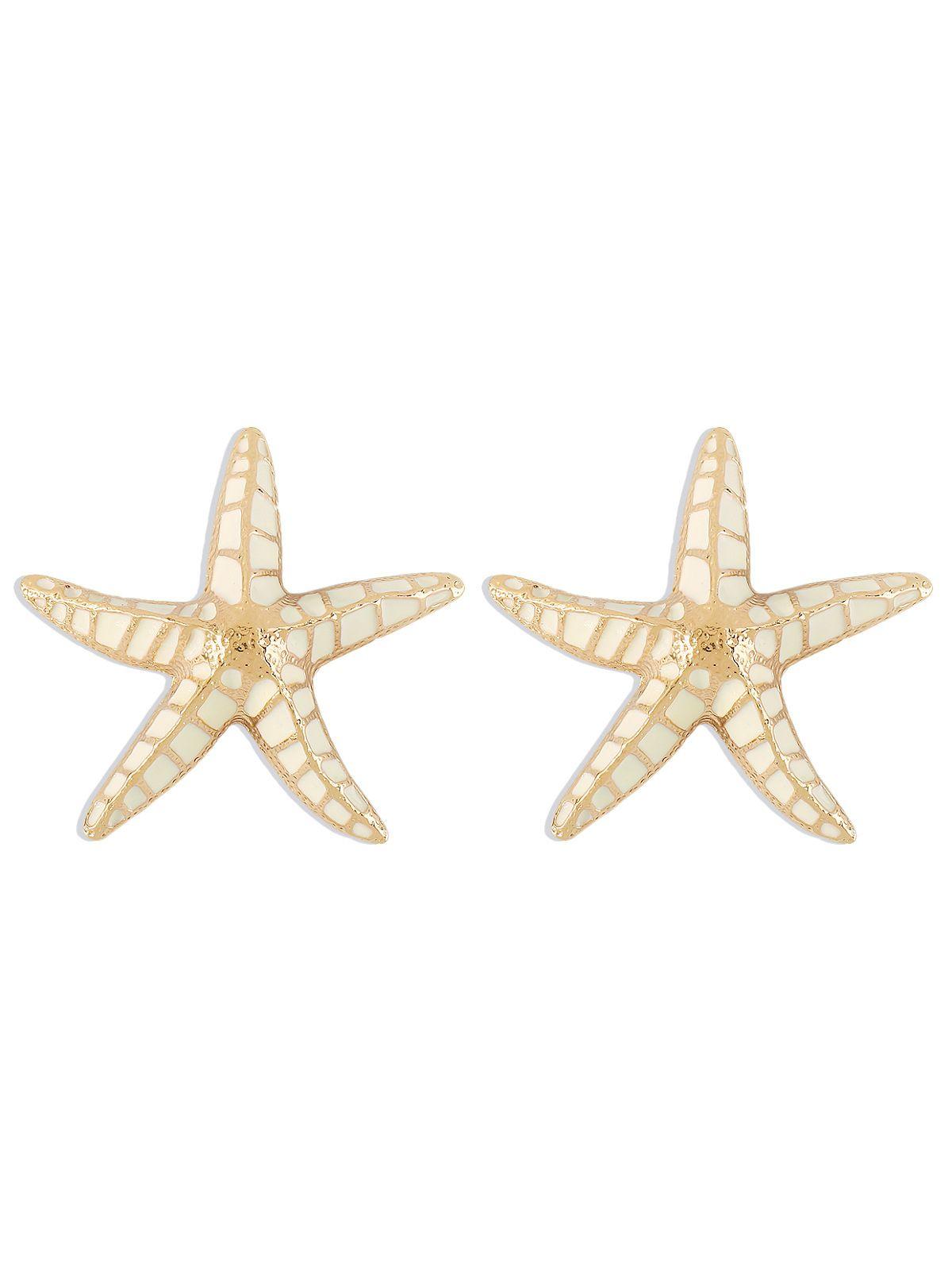 Starfish Starfish Earrings In Beige - Mew Mews Fashion