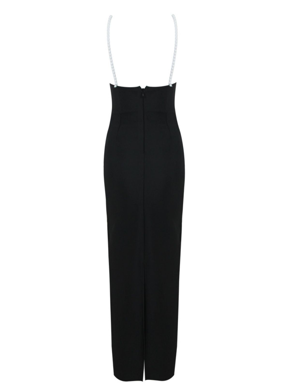 Ventura Flower Pearl Backless Bandage Dress