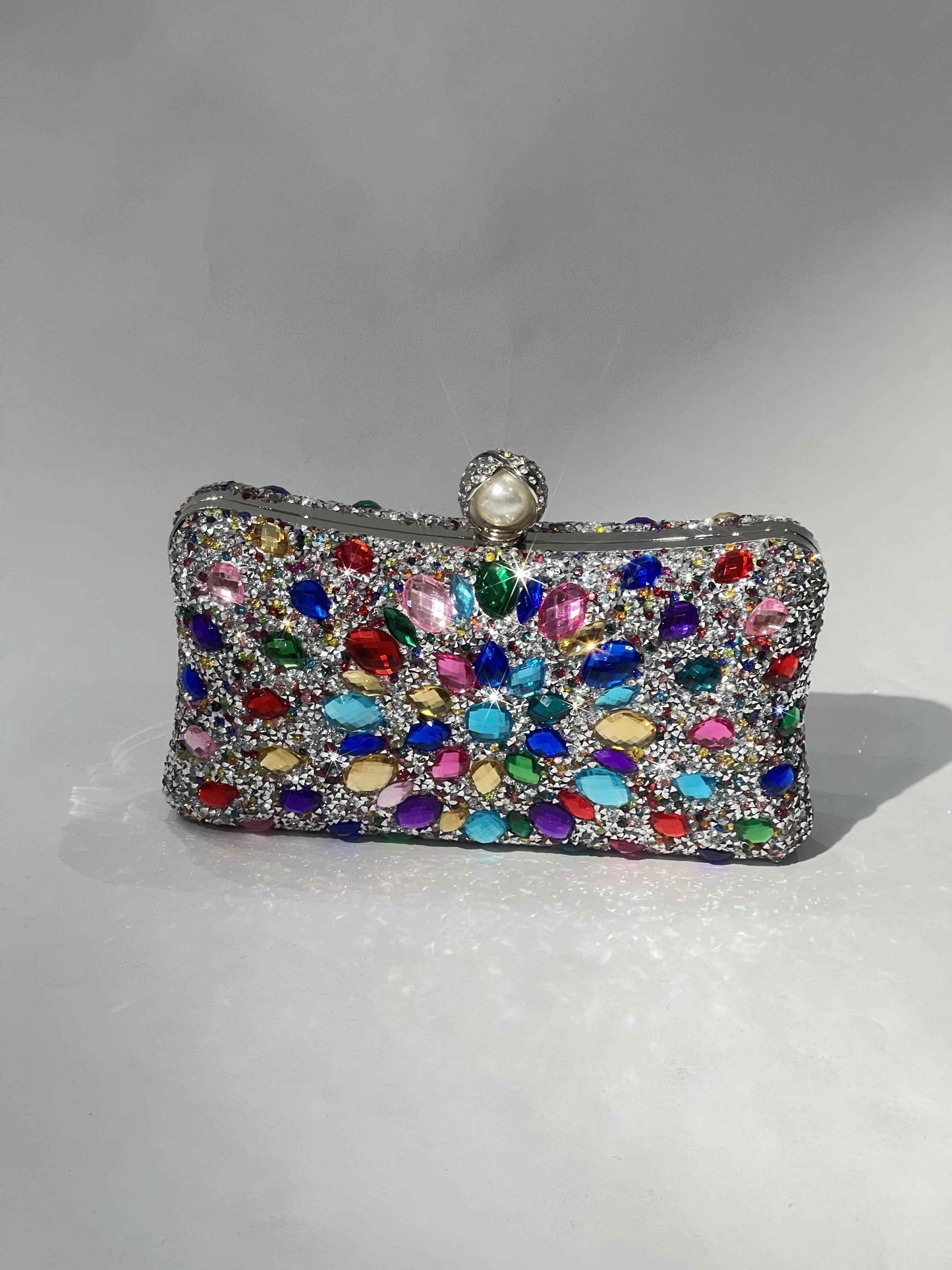 Zia Multi Rhinestone Crystal Clutch