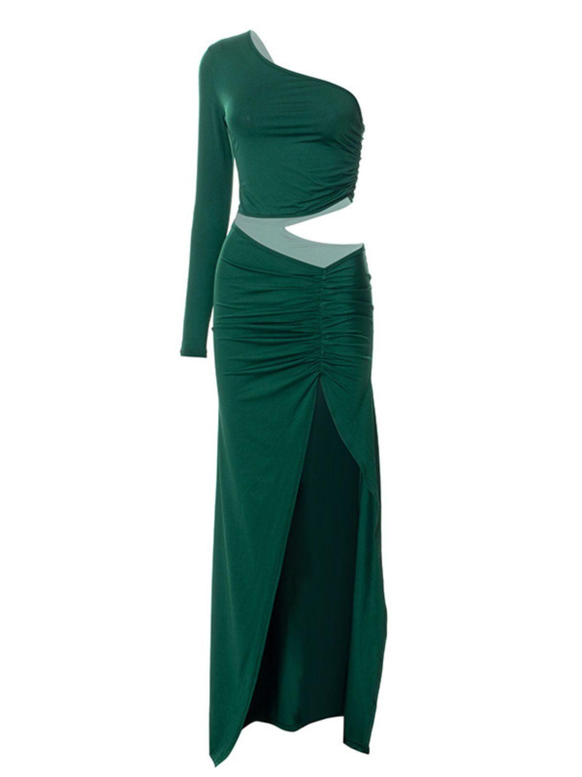 Abra One Shoulder Cutout Maxi Dress - Mew Mews Fashion