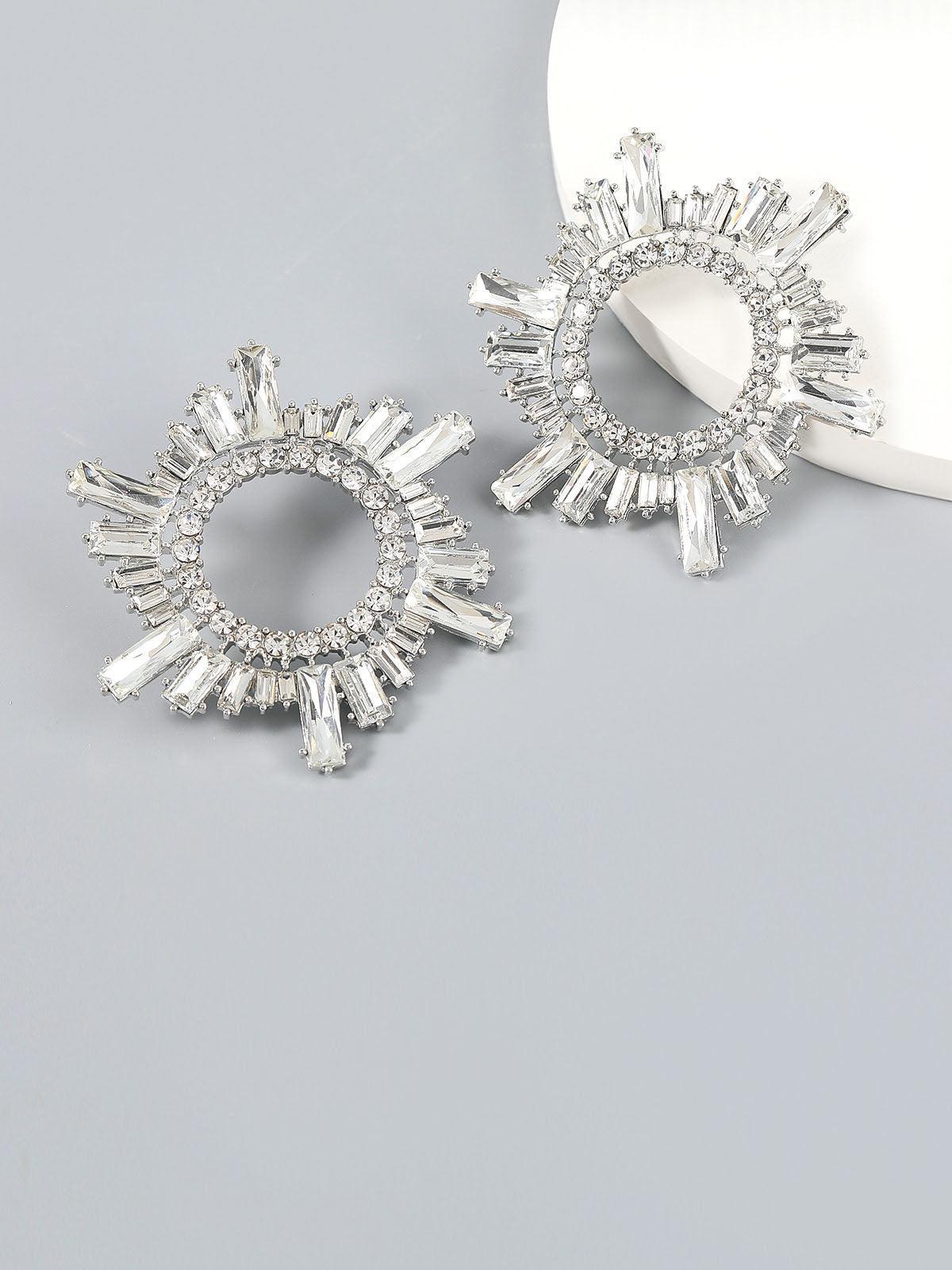 Anisa Crystal Hoop Earrings - Mew Mews Fashion
