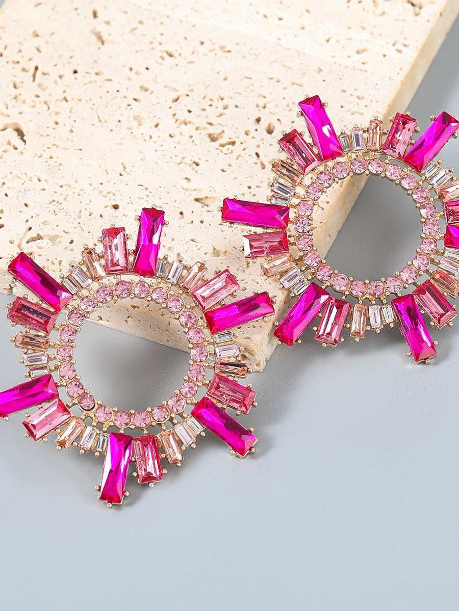 Anisa Crystal Hoop Earrings - Mew Mews Fashion