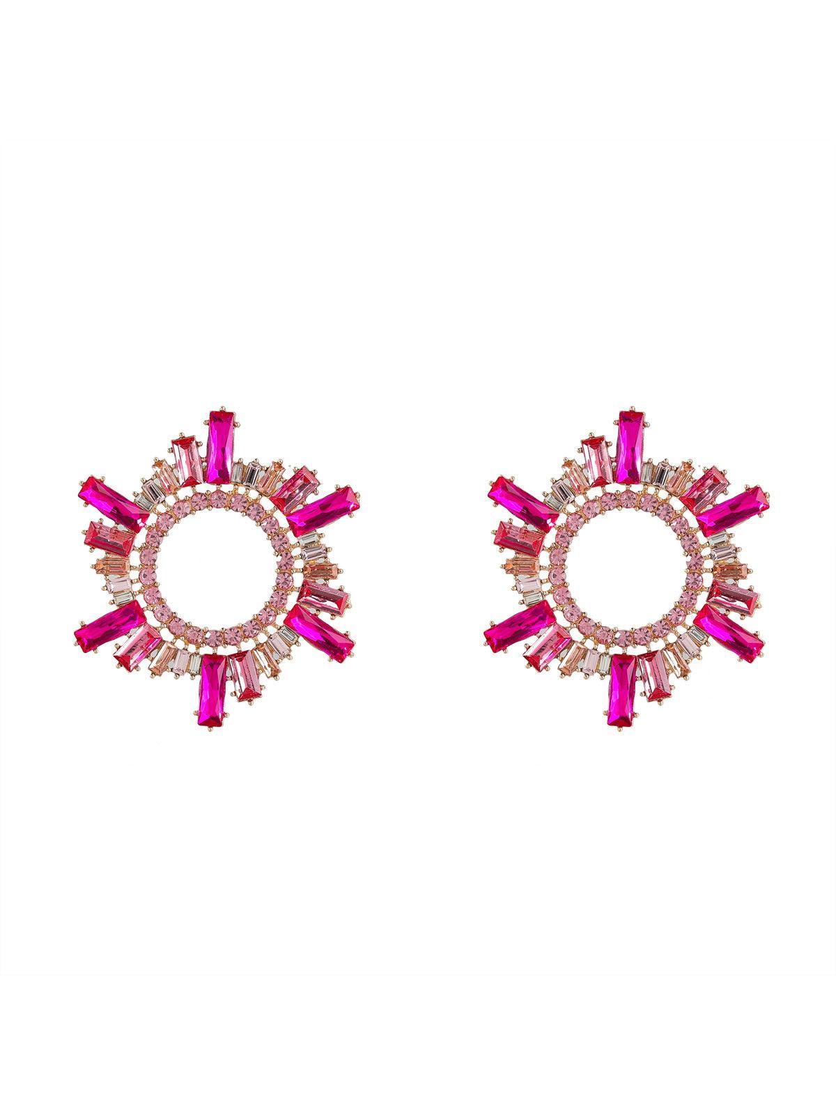 Anisa Crystal Hoop Earrings - Mew Mews Fashion