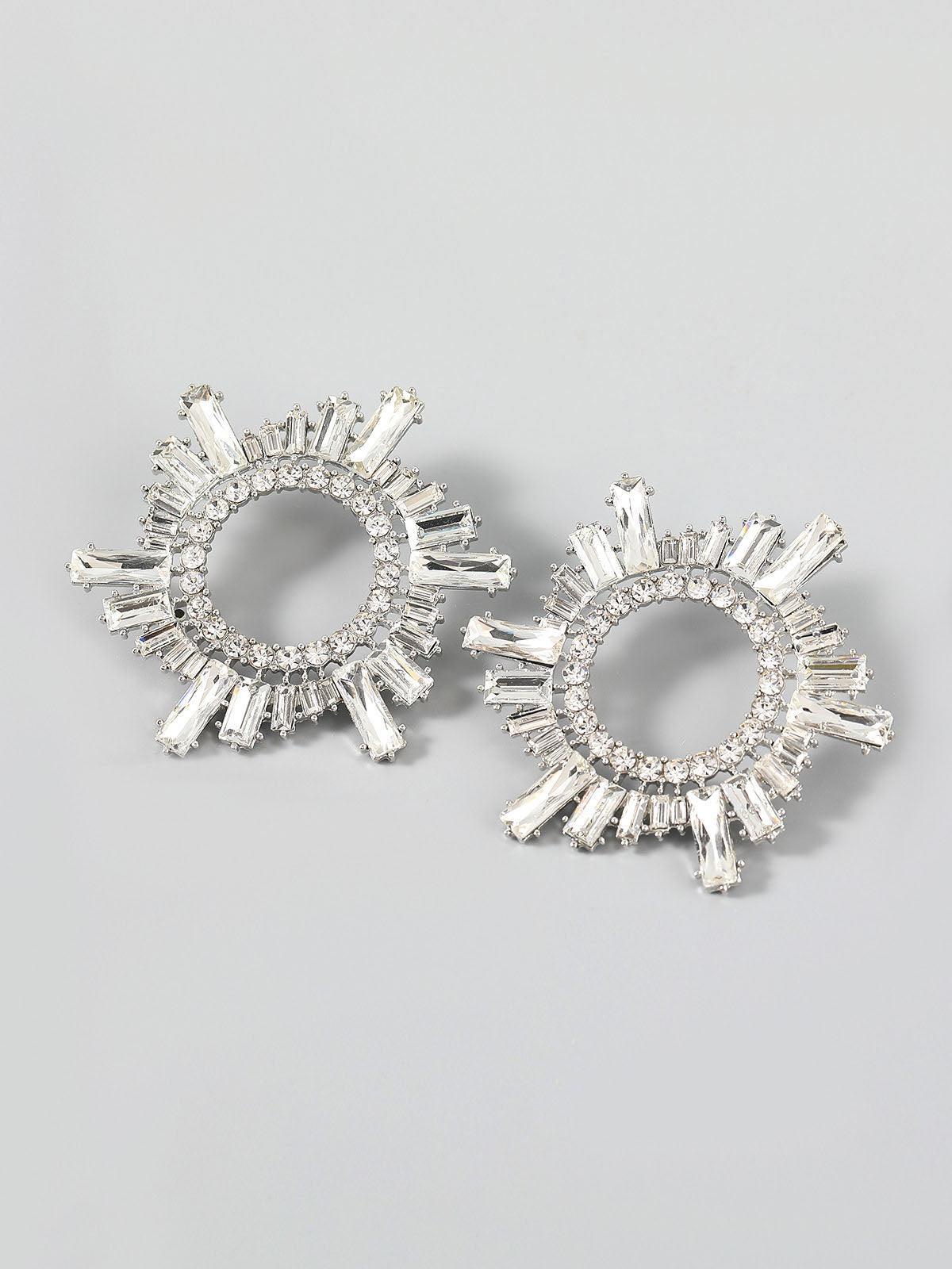 Anisa Crystal Hoop Earrings - Mew Mews Fashion