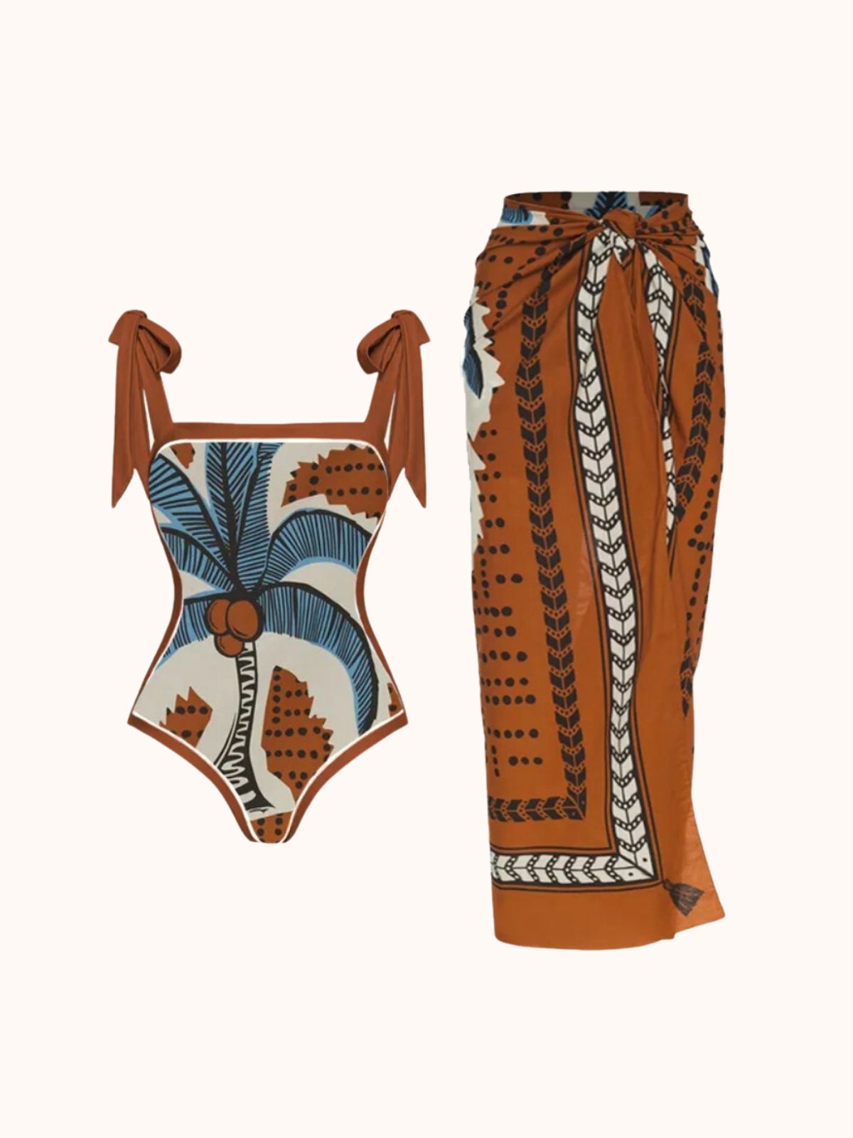 Annaka Printed Swimwear Two Piece Set