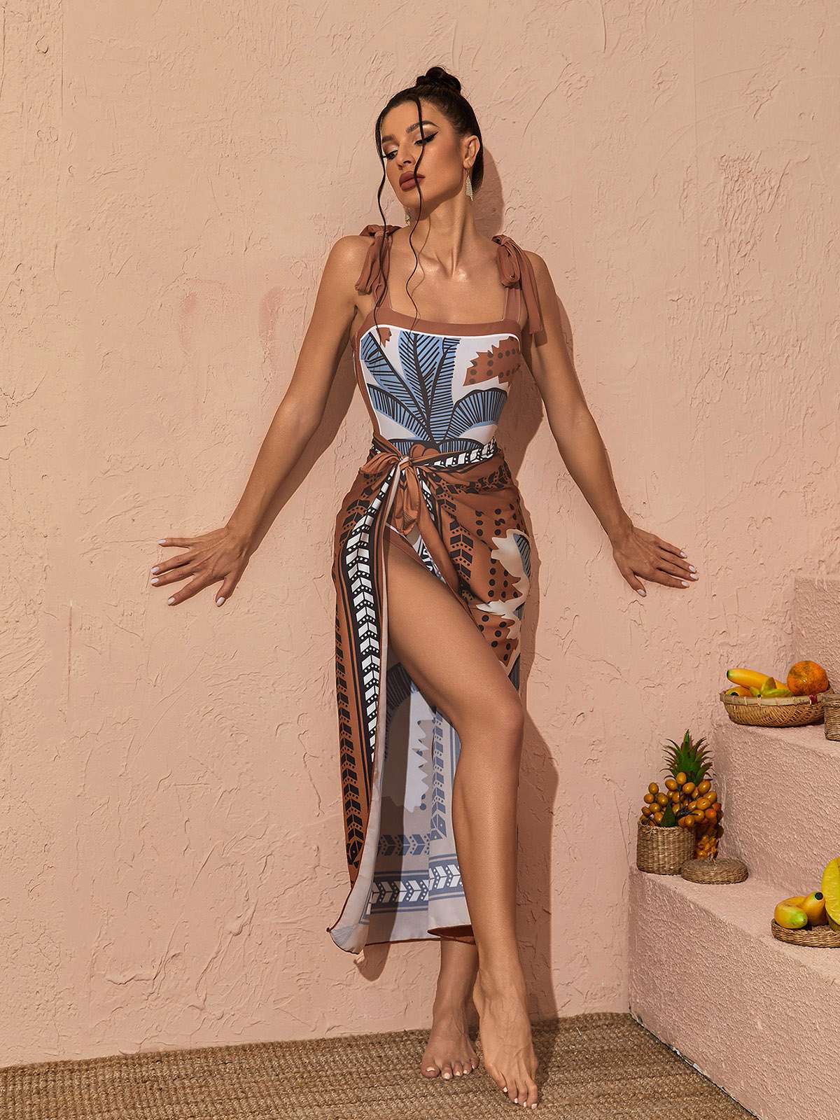 Annaka Printed Swimwear Two Piece Set
