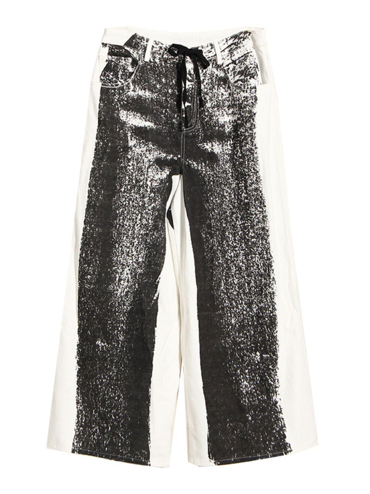 Anona Denim Pants In Black - Mew Mews Fashion
