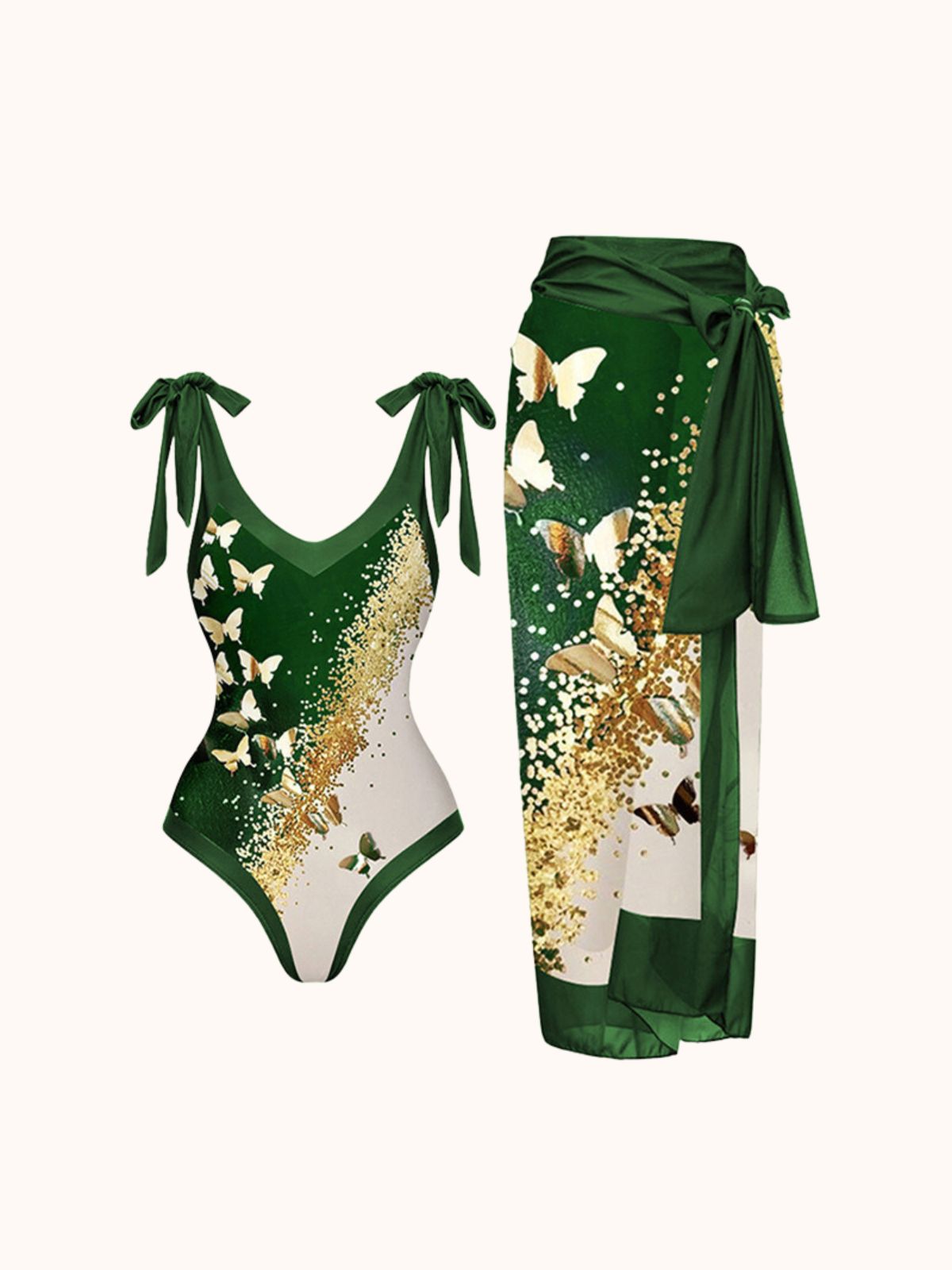 Buffy Swimwear Two Piece Set In Green