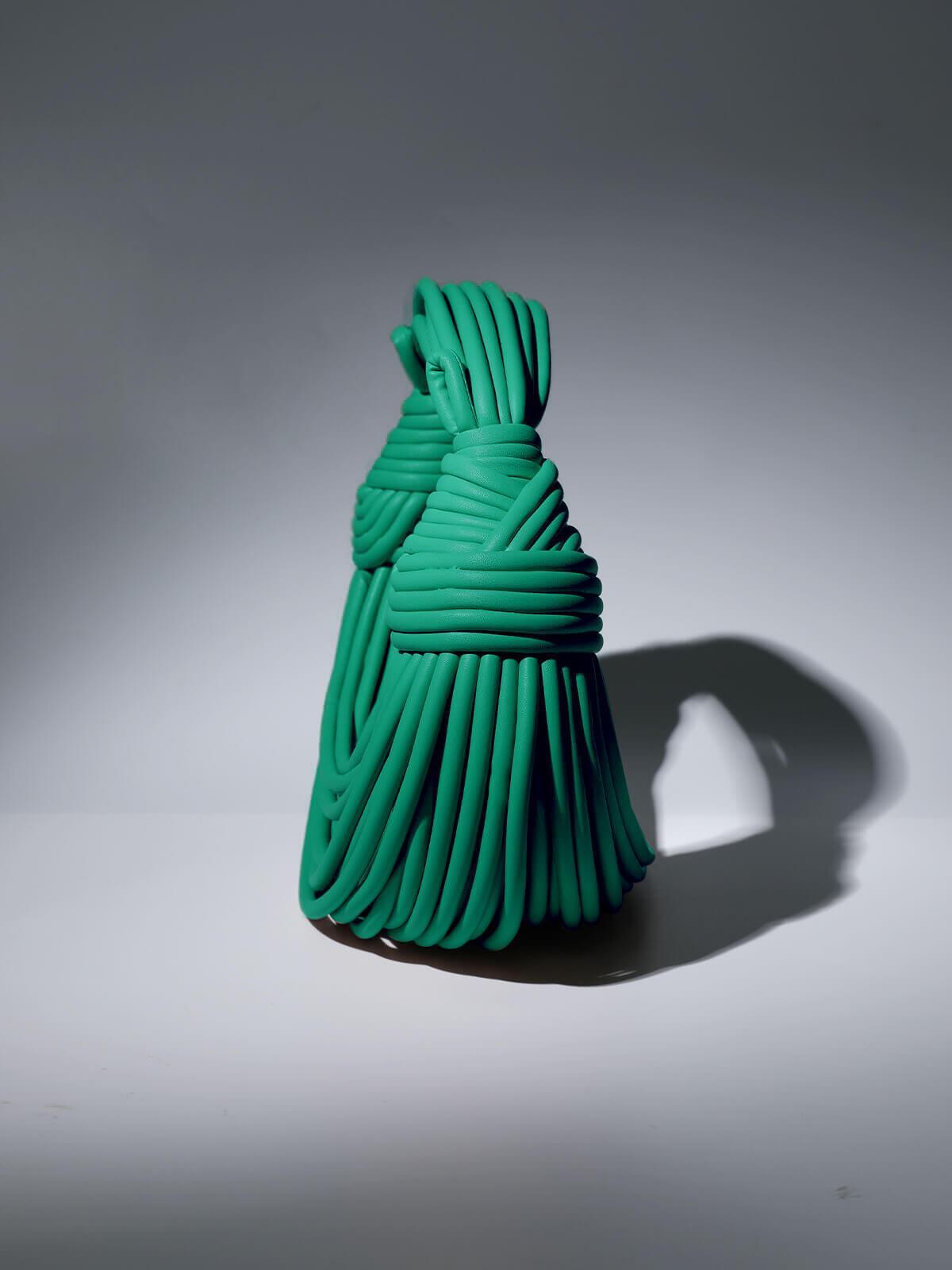 Camila Double Knot Tote Bag In Green - Mew Mews Fashion