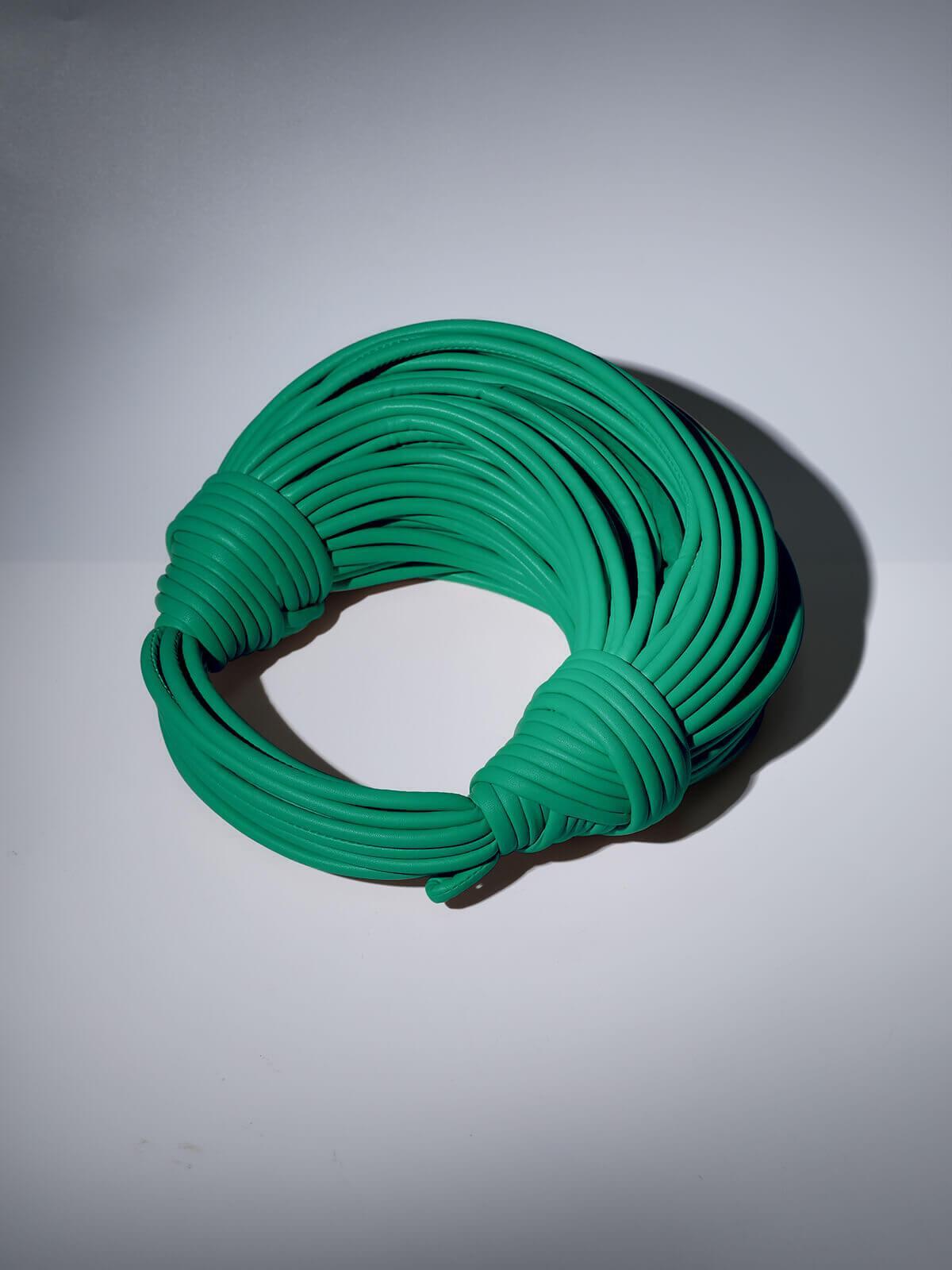 Camila Double Knot Tote Bag In Green - Mew Mews Fashion