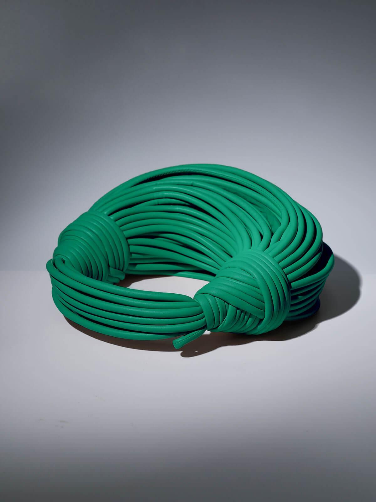 Camila Double Knot Tote Bag In Green - Mew Mews Fashion