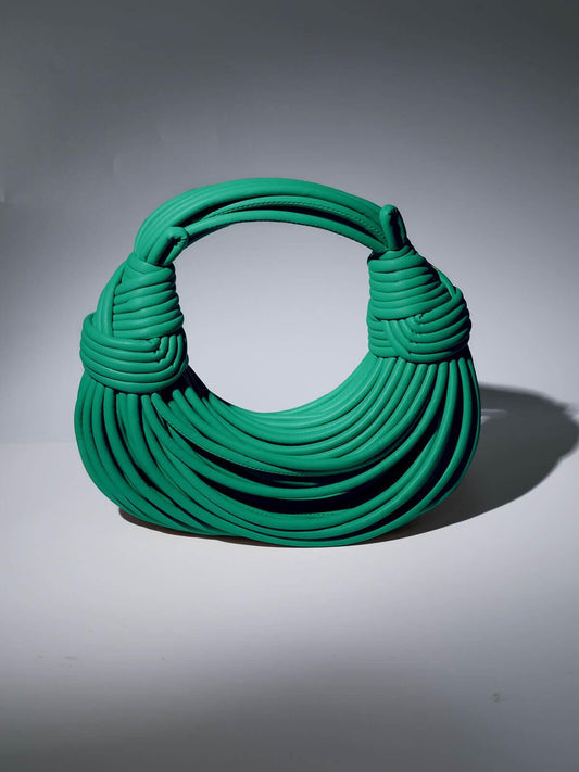 Camila Double Knot Tote Bag In Green - Mew Mews Fashion
