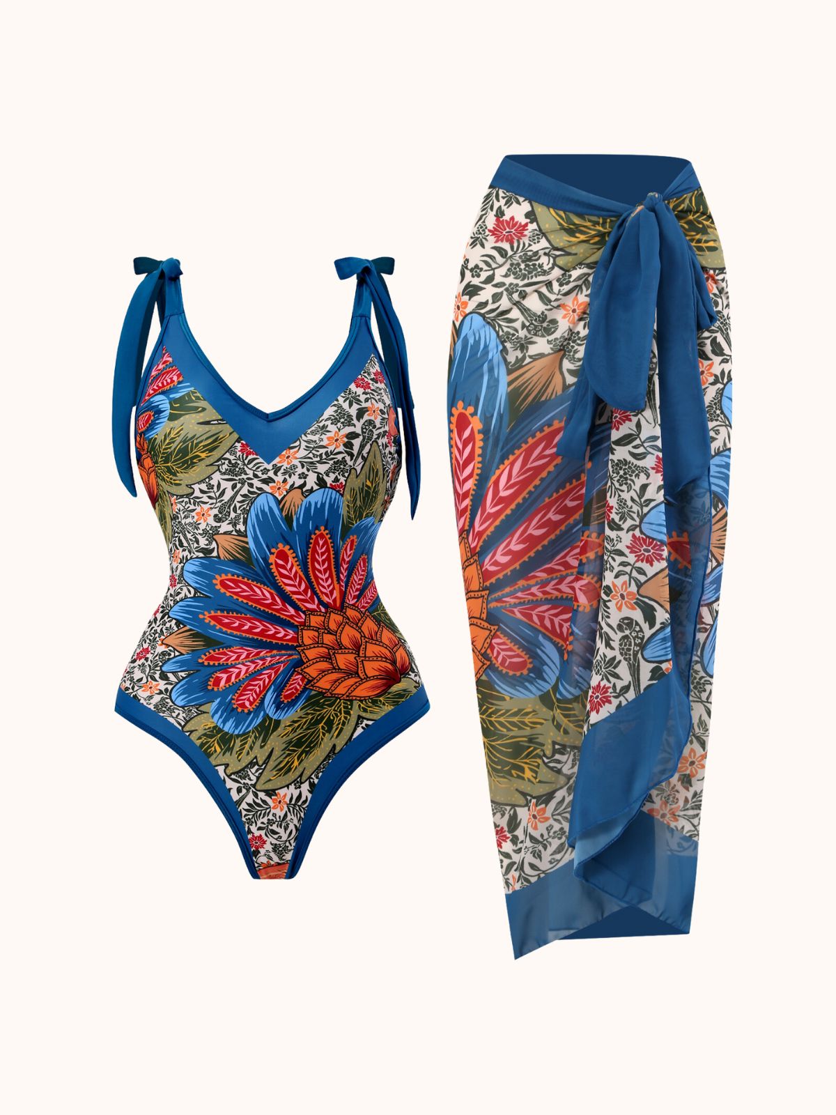 Cerys Pineapple Printed Swimwear Two Piece Set