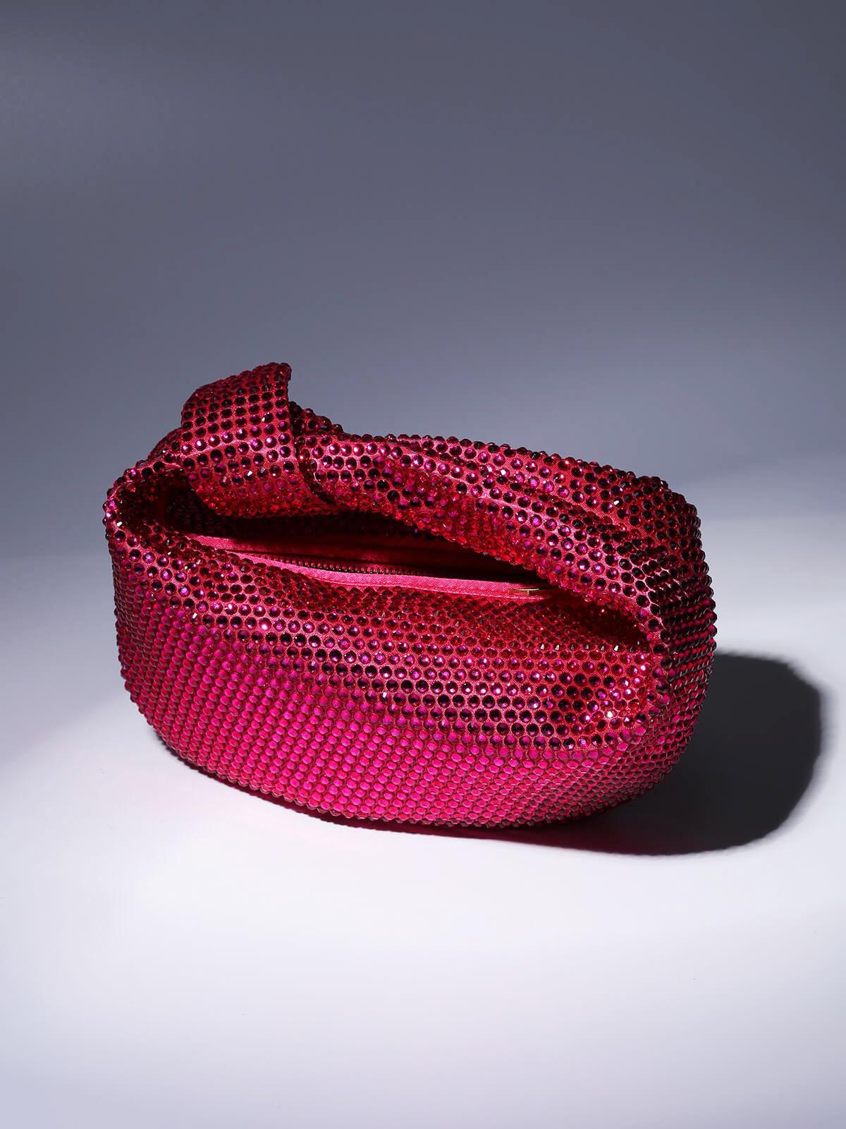 Ciara Embellished Tote Bag In Hot Pink - Mew Mews Fashion