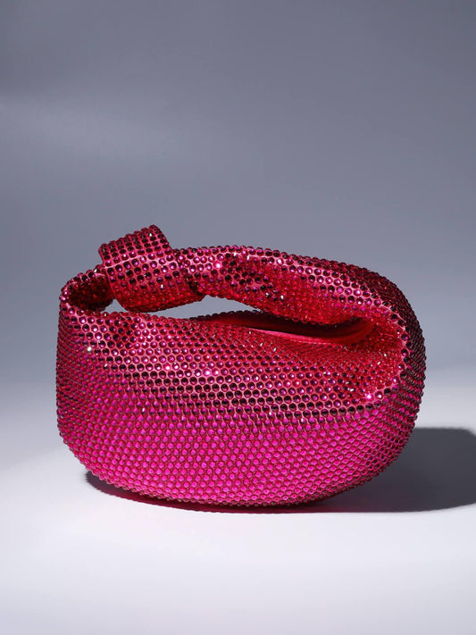 Ciara Embellished Tote Bag In Hot Pink - Mew Mews Fashion