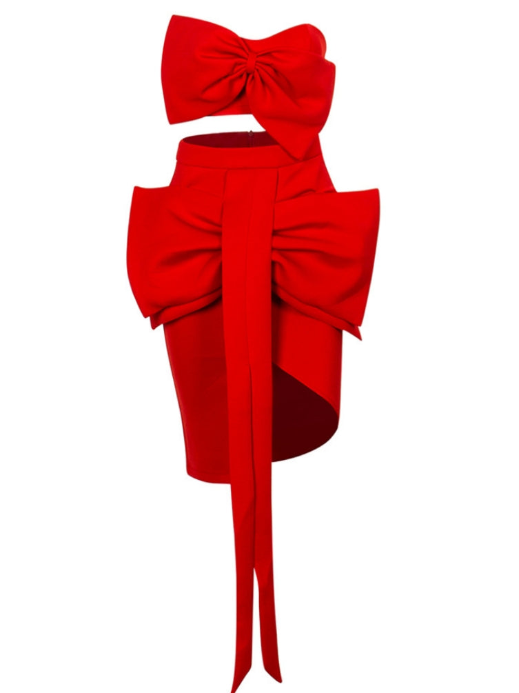 Cullen Bow Embellshied Skirt Set