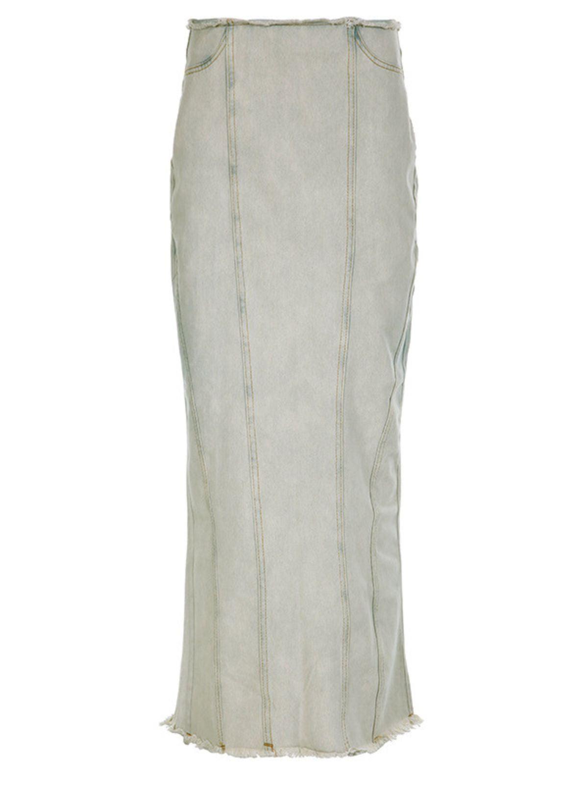 Dominique Denim Skirt - Mew Mews Fashion