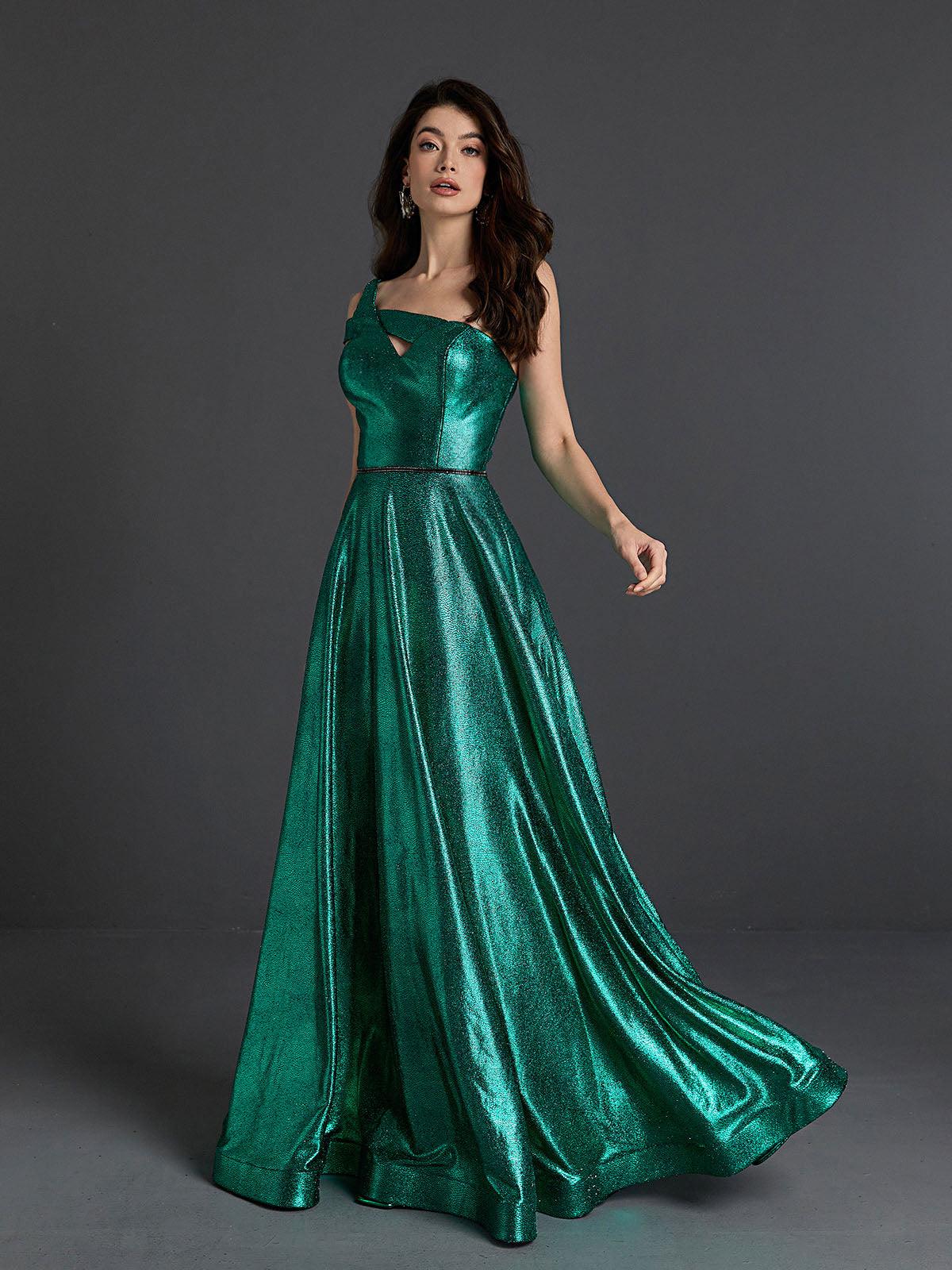 Dulcinea One Shoulder Satin Maxi Dress - Mew Mews Fashion