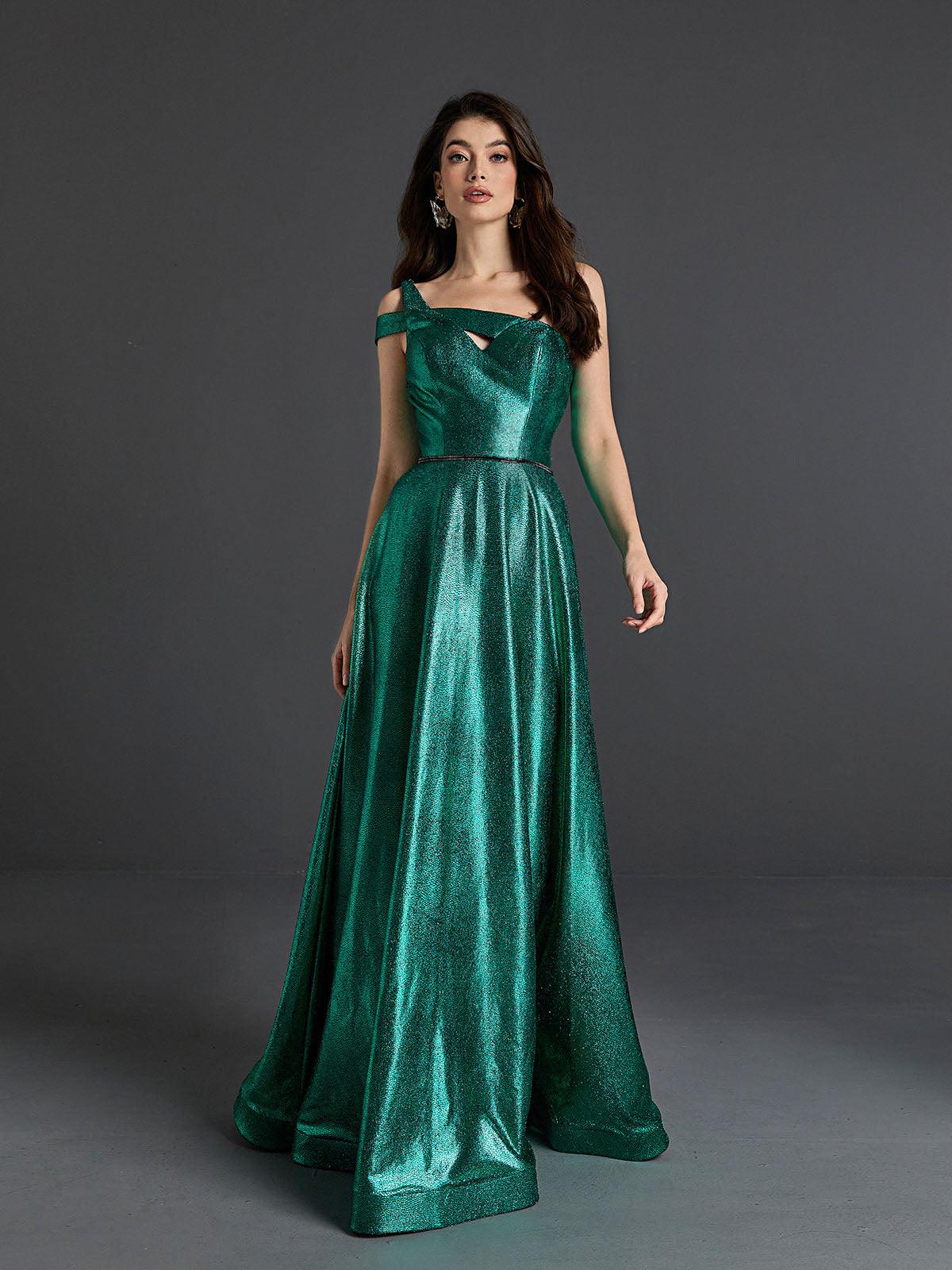 Dulcinea One Shoulder Satin Maxi Dress - Mew Mews Fashion