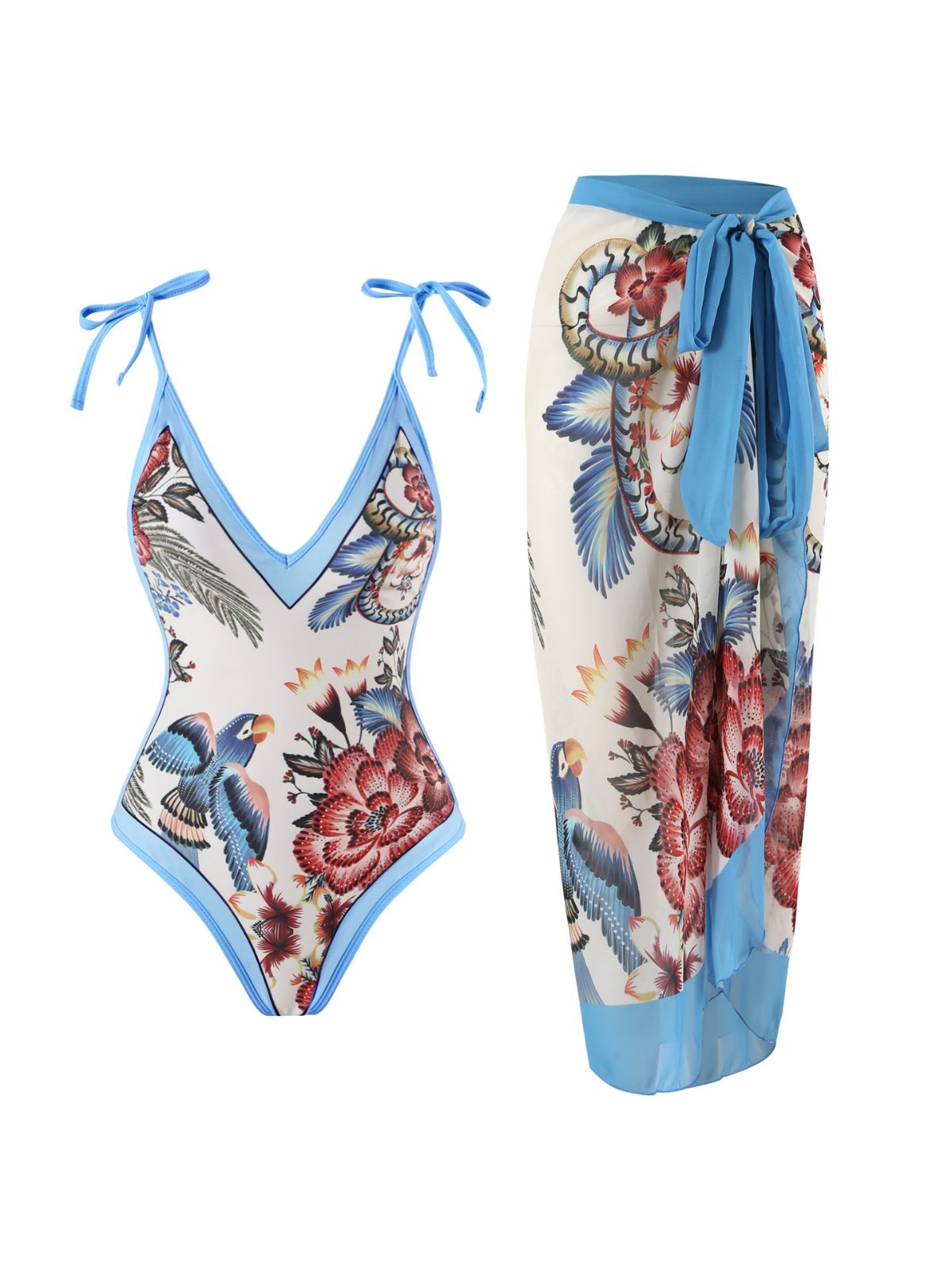 Edie Printed Swimwear Two Piece Set