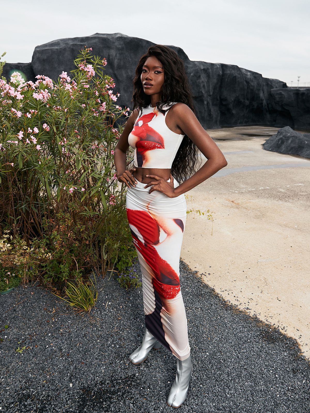 Elva Printed Bodycon Skirt Set