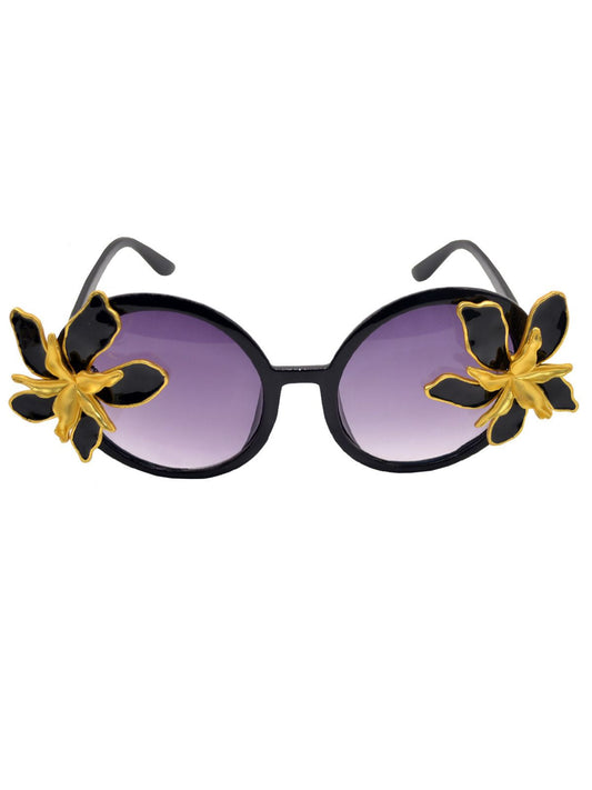 Evetta Gold Flower Glasses