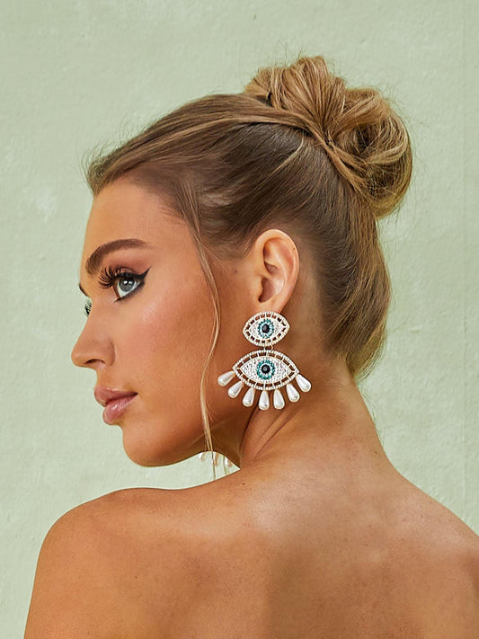 Eye Pearls Earrings - Mew Mews Fashion