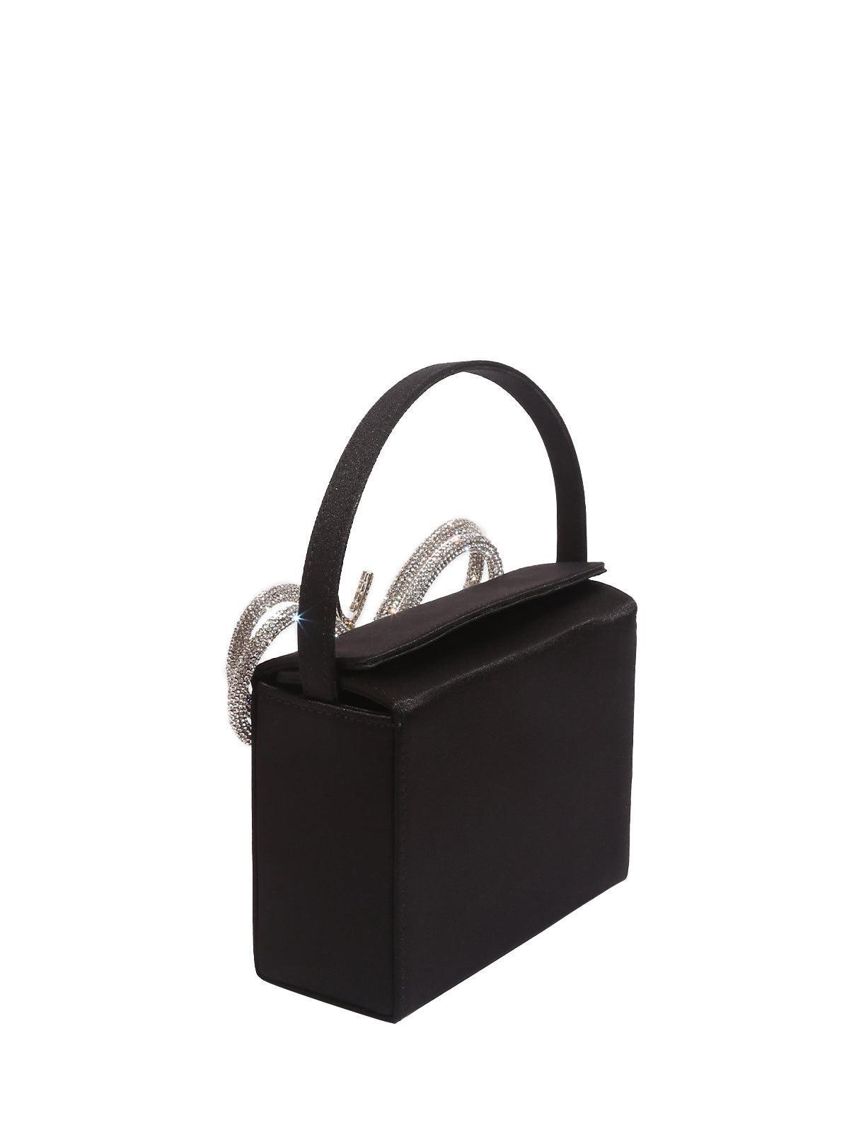 Fia Crystal Butterfly Clutch In Black - Mew Mews Fashion