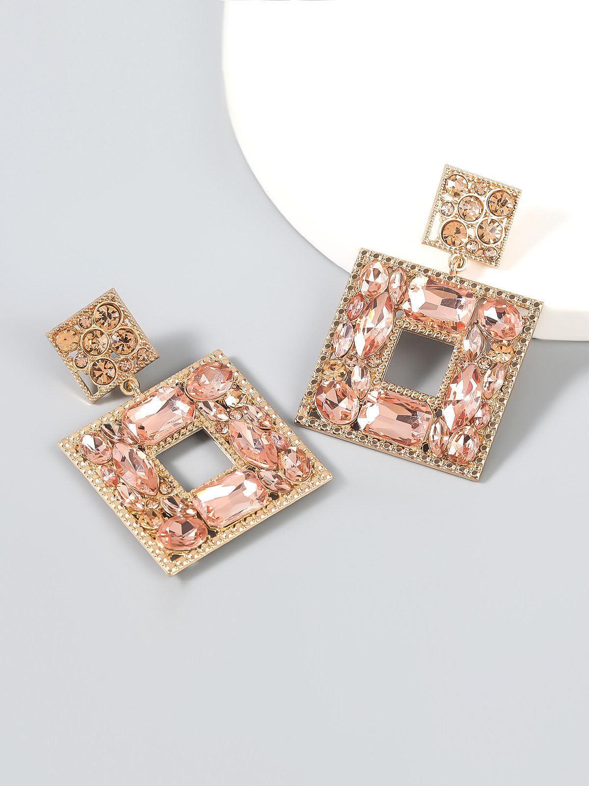 Gem Door Knocker Statement Earrings - Mew Mews Fashion