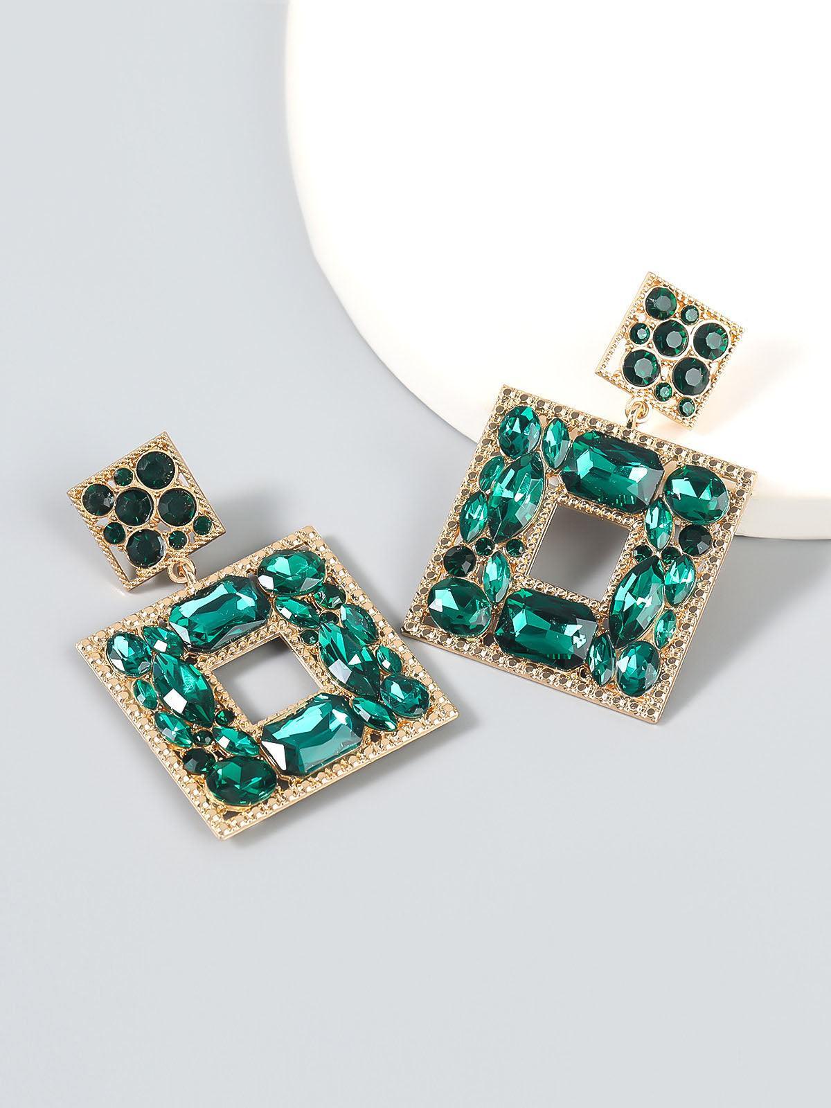 Gem Door Knocker Statement Earrings - Mew Mews Fashion
