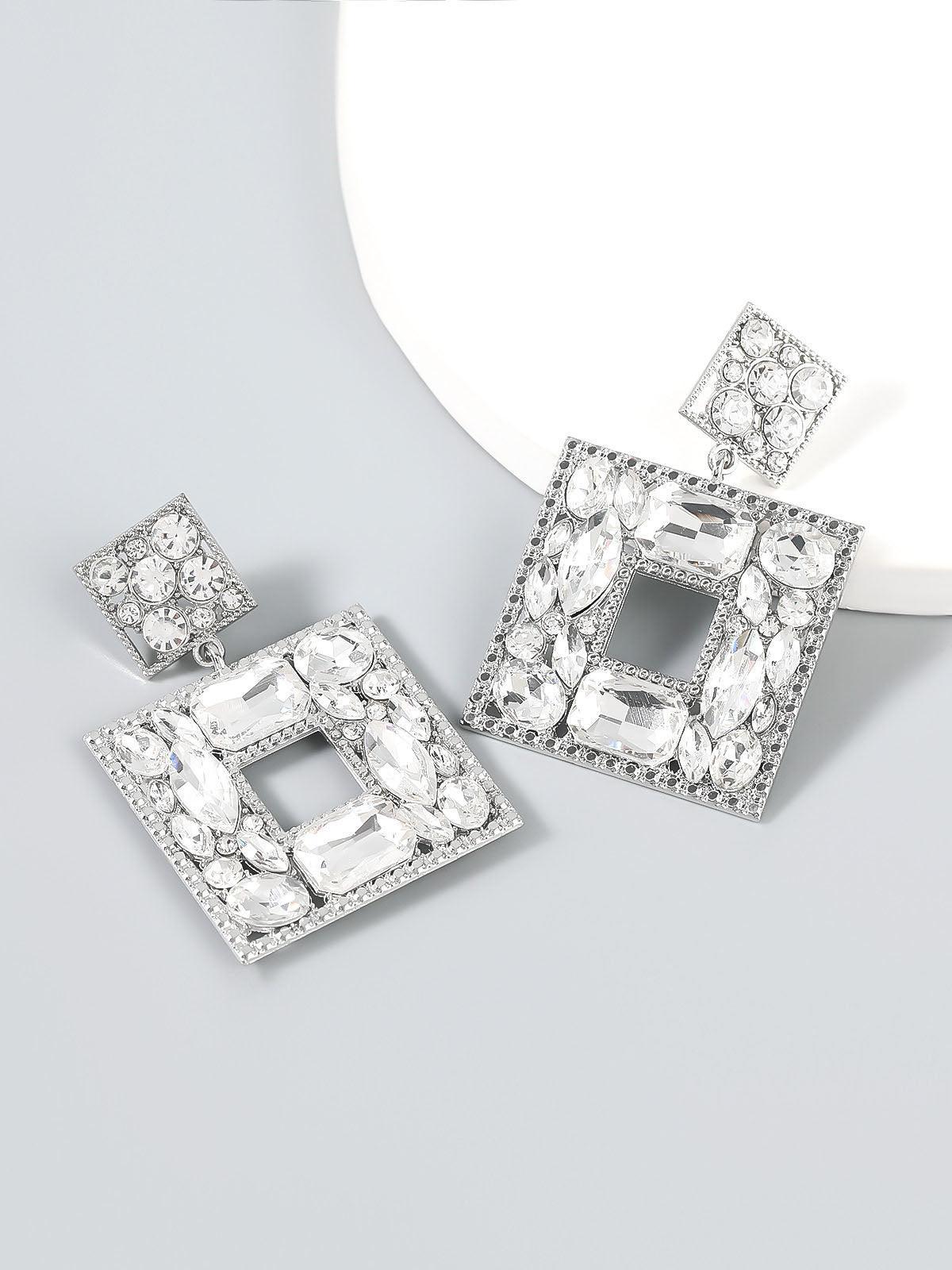 Gem Door Knocker Statement Earrings - Mew Mews Fashion