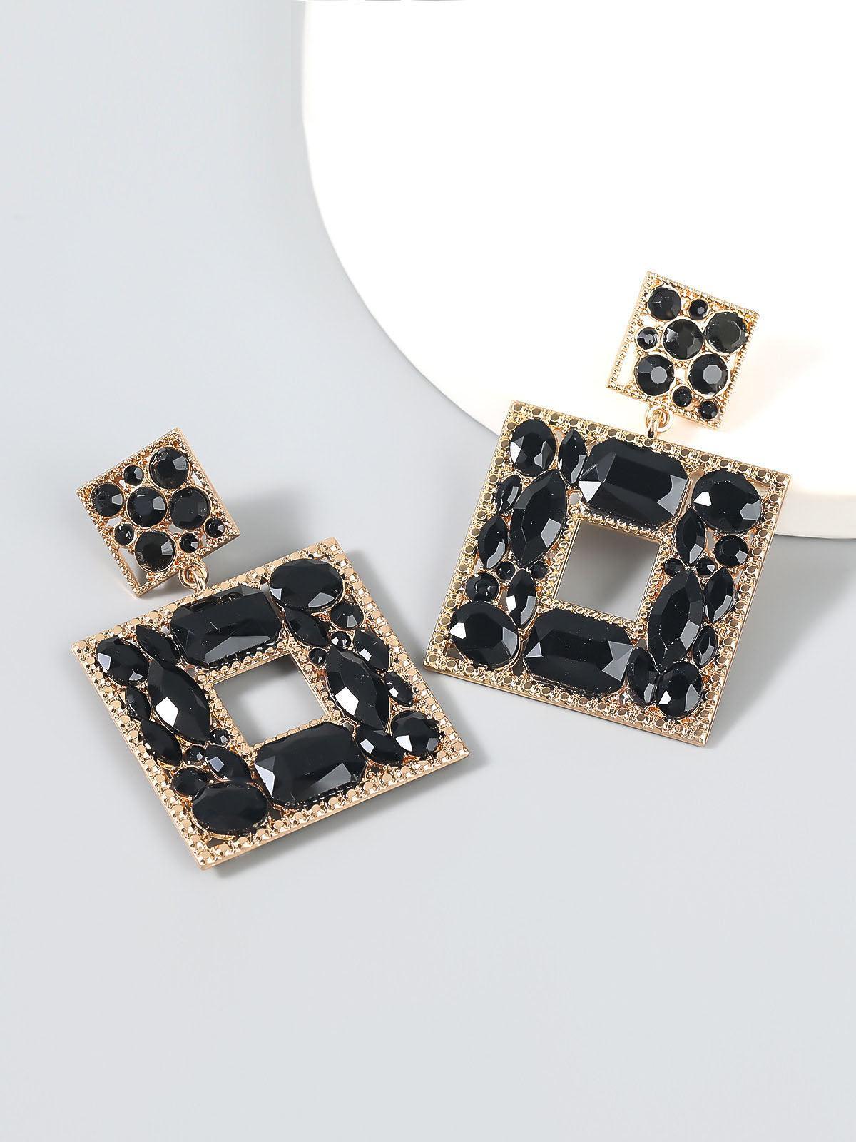 Gem Door Knocker Statement Earrings - Mew Mews Fashion