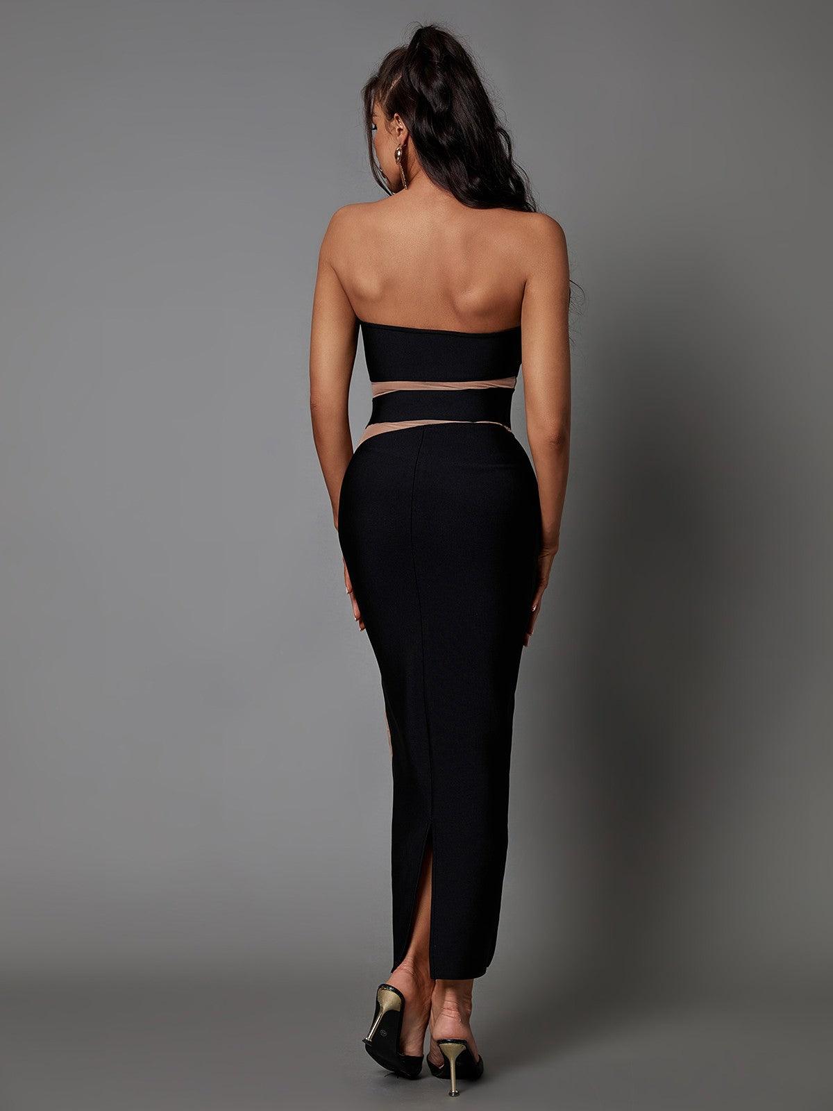 Genesis Strapless Bandage Midi Dress - Mew Mews Fashion