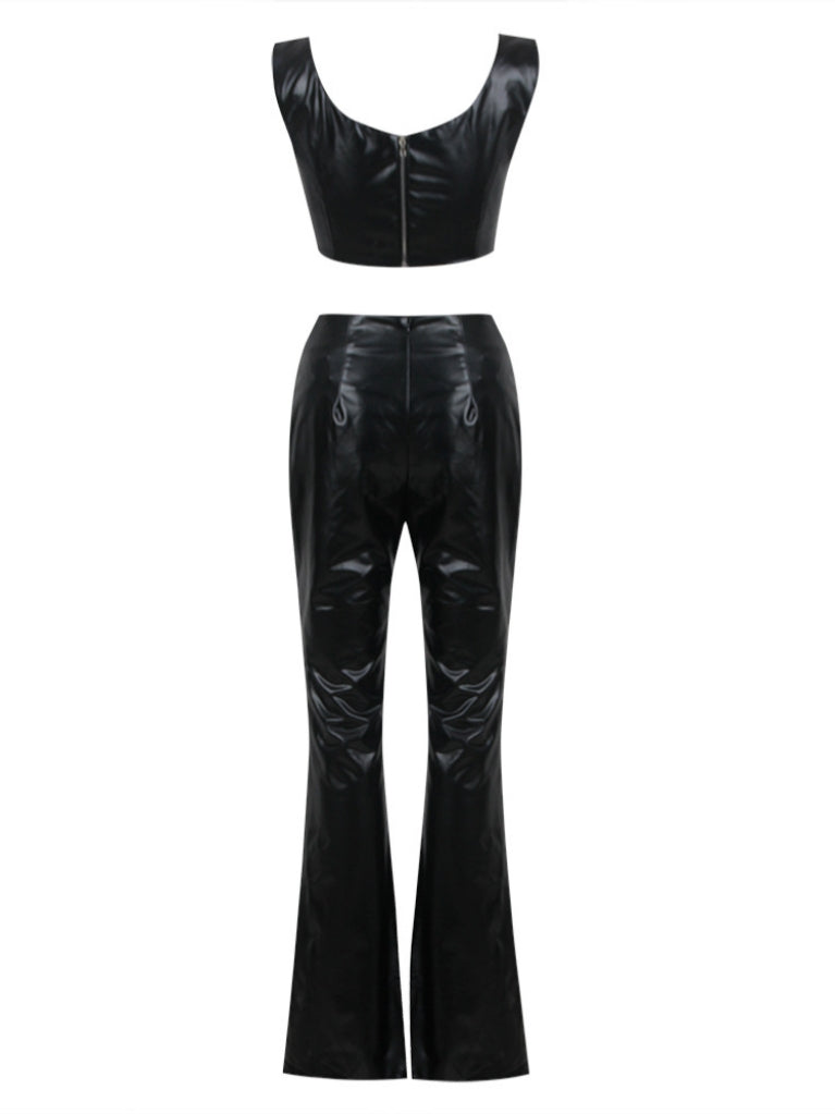 Graham Leather Embellished Pant Sets
