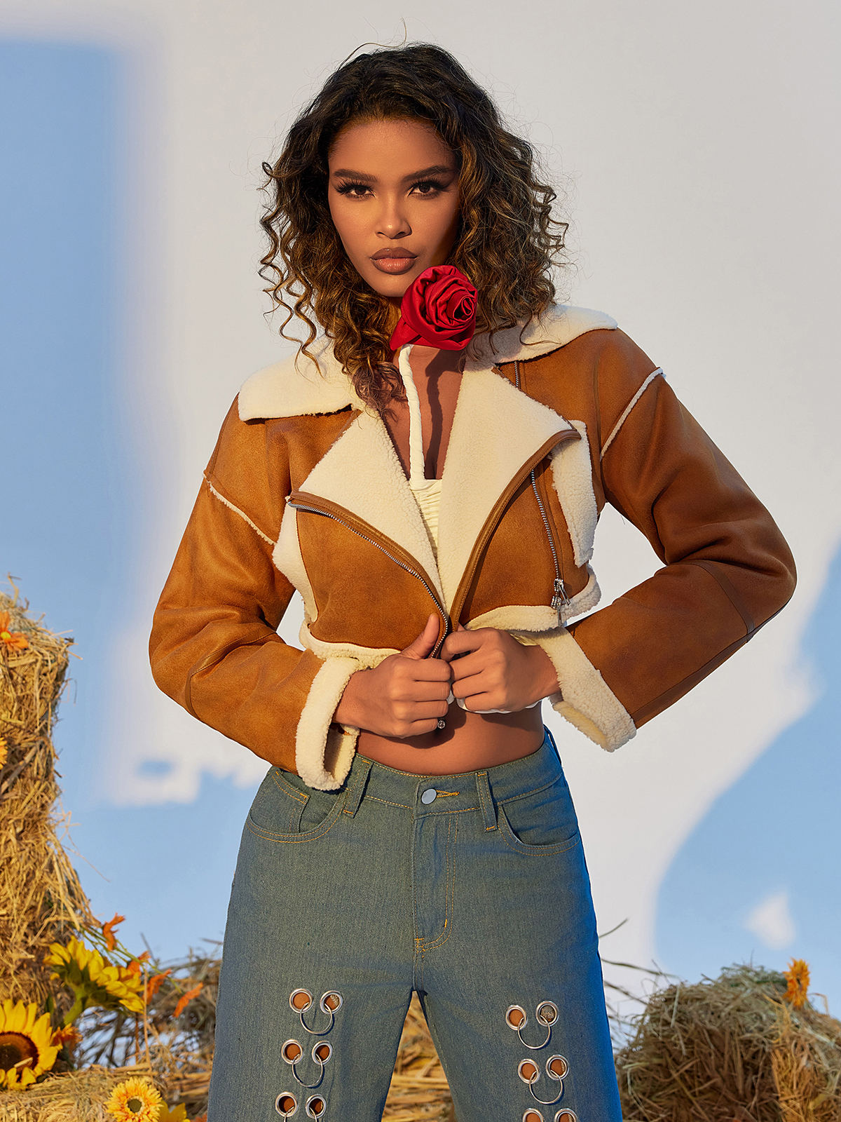 Gunilla Fur Crop Jacket