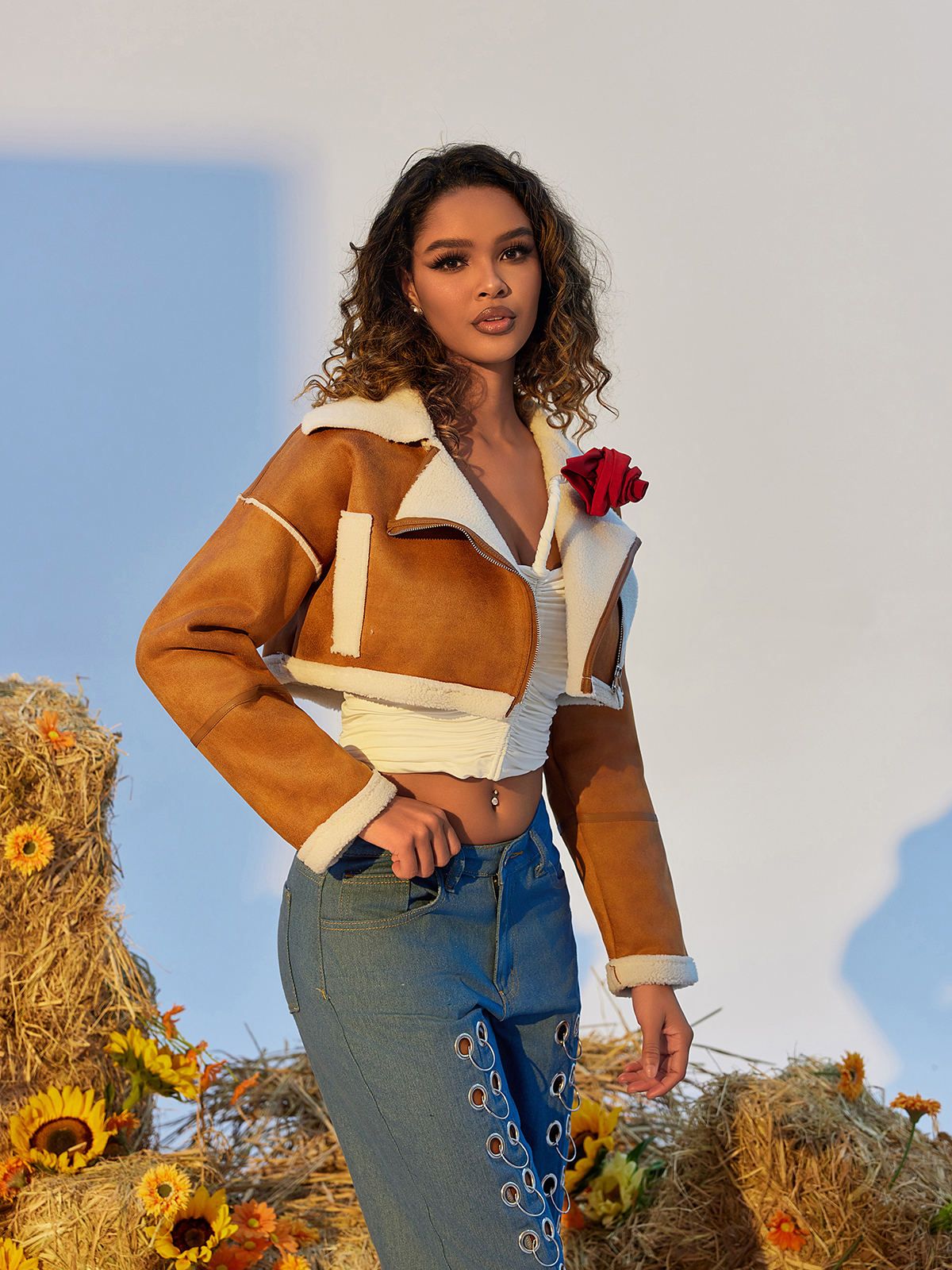 Gunilla Fur Crop Jacket