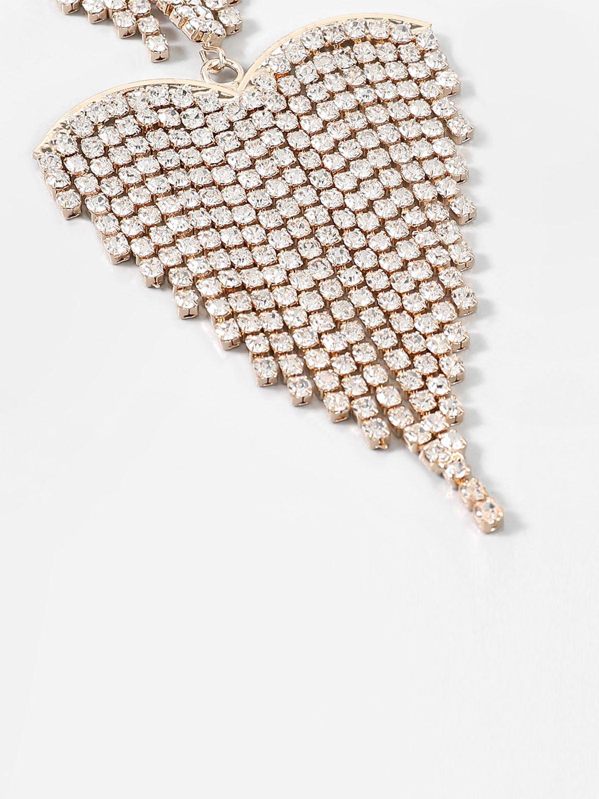 Hazel Heart Tassel Drop Earrings - Mew Mews Fashion