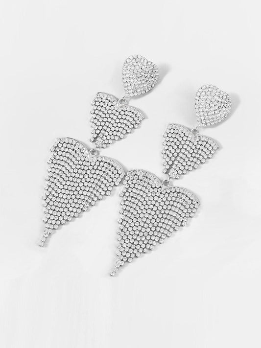Hazel Heart Tassel Drop Earrings - Mew Mews Fashion