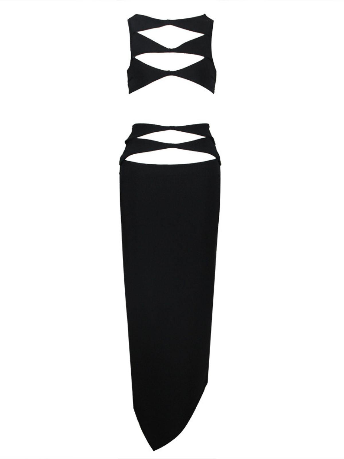 Hedwig Cutout Bandage Set - Mew Mews Fashion