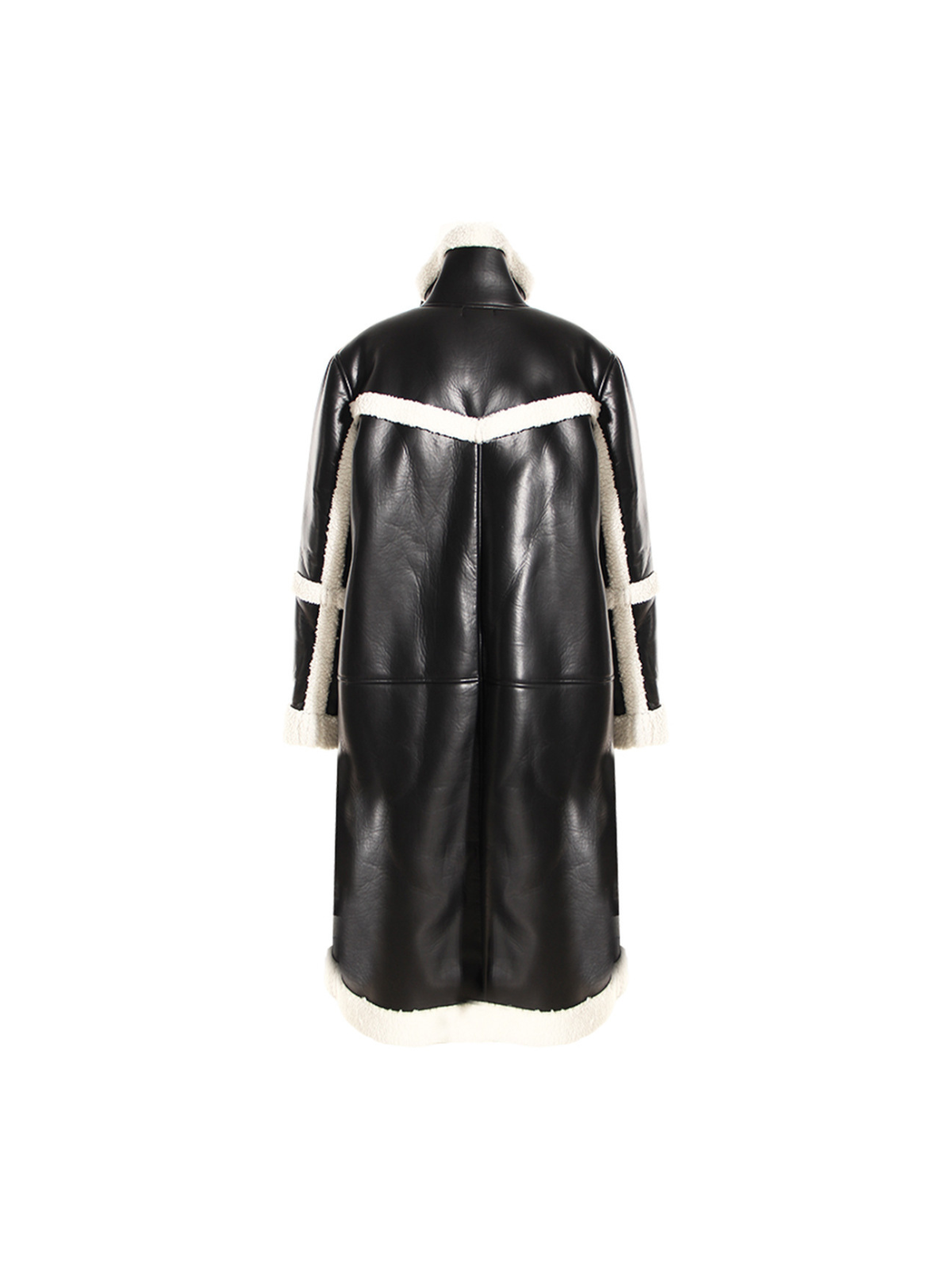 Ida Patchwork Faux Fur Leather Coat